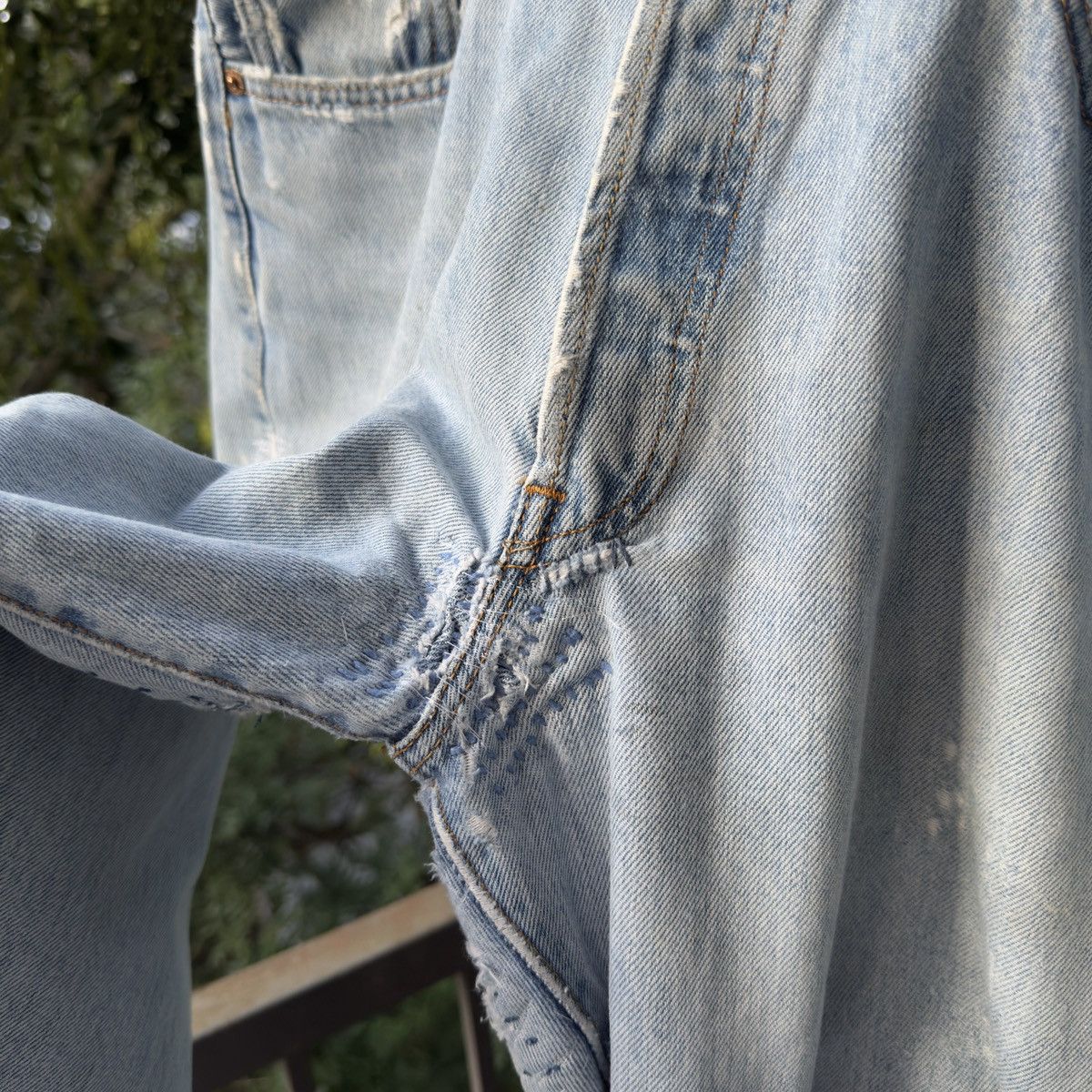 Levi's Levi's 501 Thrashed Faded Repaired Jeans ERD Grunge Chrome Size US 33 - 13 Thumbnail
