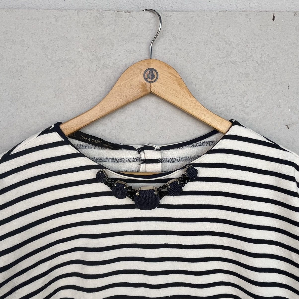 Other Vintage Zara Striped Navy & White Top Size S Size S / US 4 / IT 40 - 4 Thumbnail