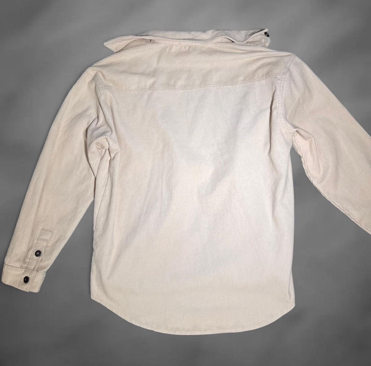 Forever 21 Off white / tan long sleeve button-up jacket shirt Size US L / EU 52-54 / 3 - 5 Thumbnail