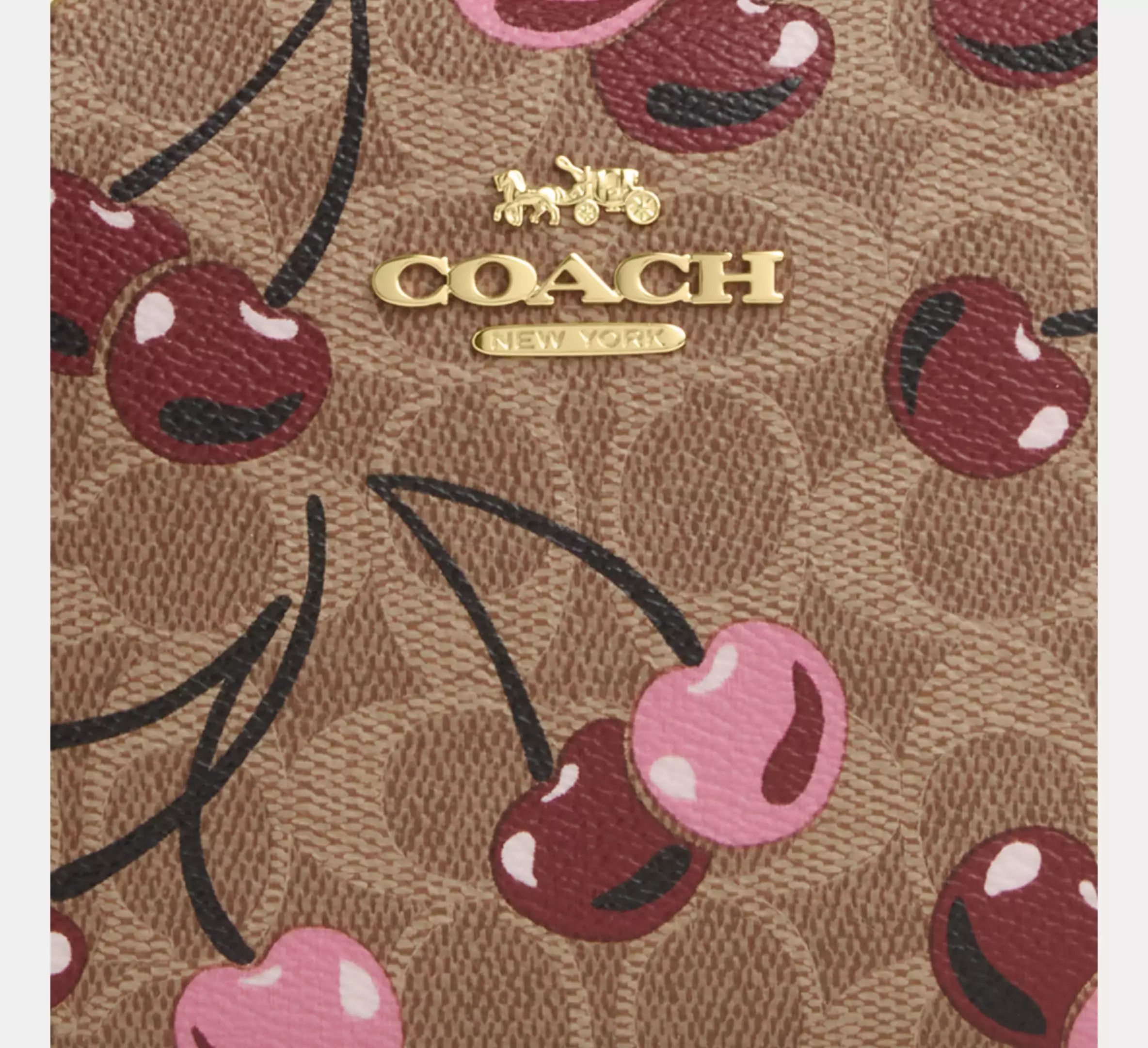 Coach 🍒 Mini Jamie Camera Bag In Signature Canvas Cherry CAB03 Size ONE SIZE - 11 Thumbnail