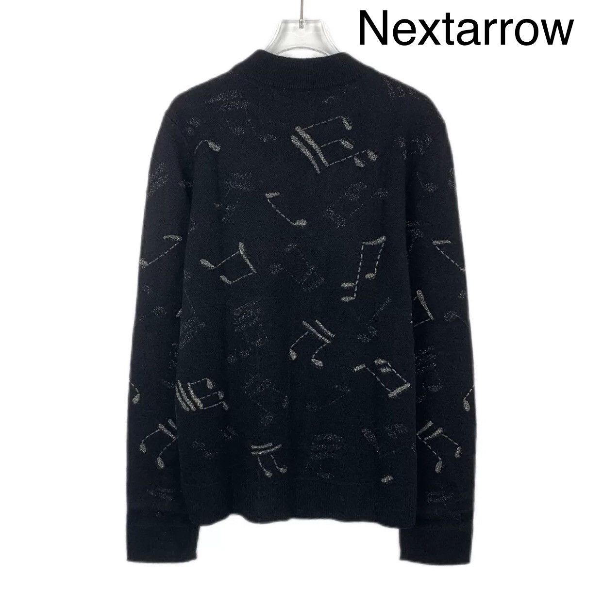 Saint Laurent Paris × Yves Saint Laurent Saint Laurent SLP black note pattern long sleeved sweatshirt Size US L / EU 52-54 / 3 - 2 Thumbnail