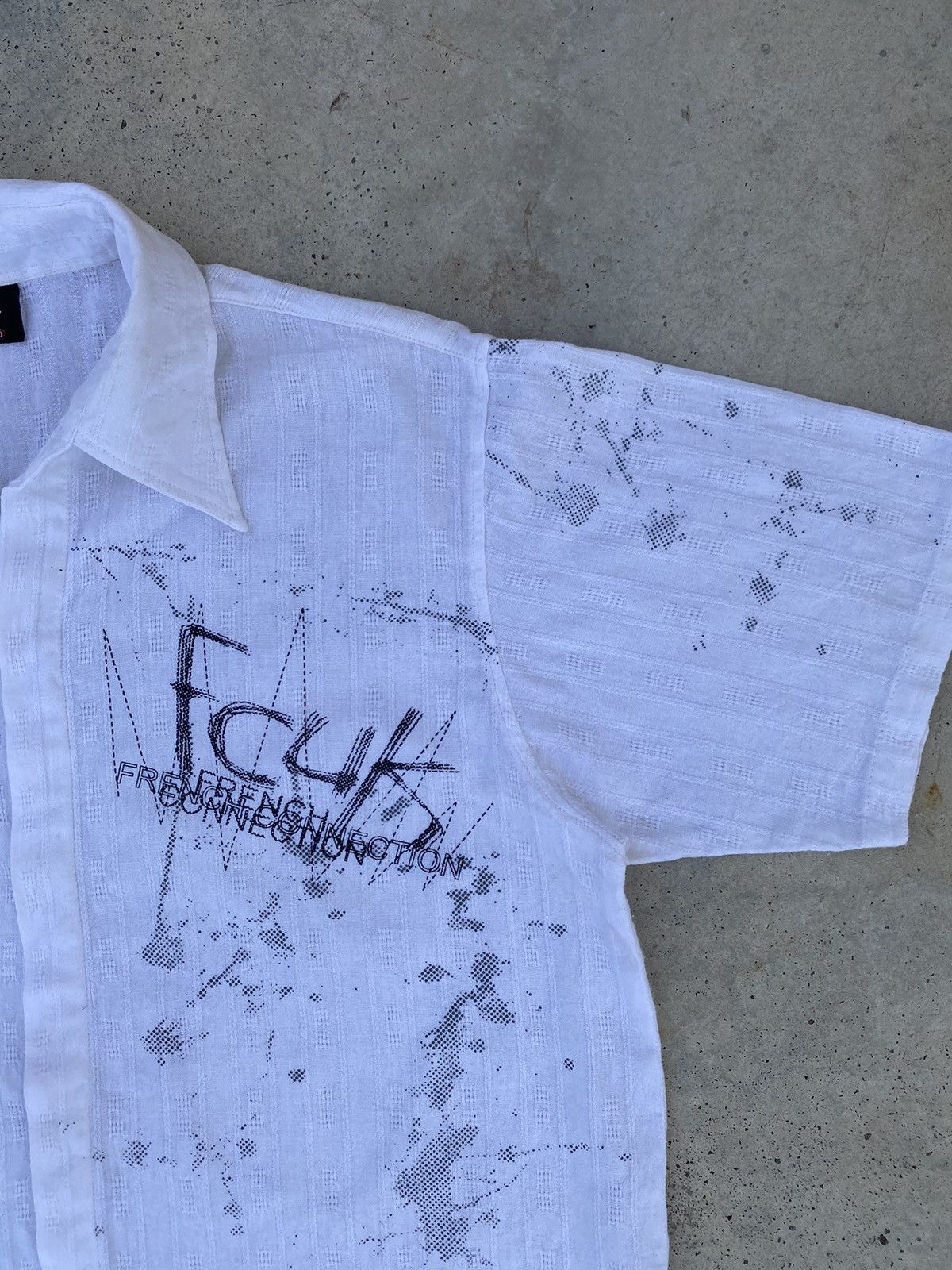 FCUK × French Connection 2000s Fcuk Wild Poems Button Up Shirt Size US L / EU 52-54 / 3 - 3 Thumbnail