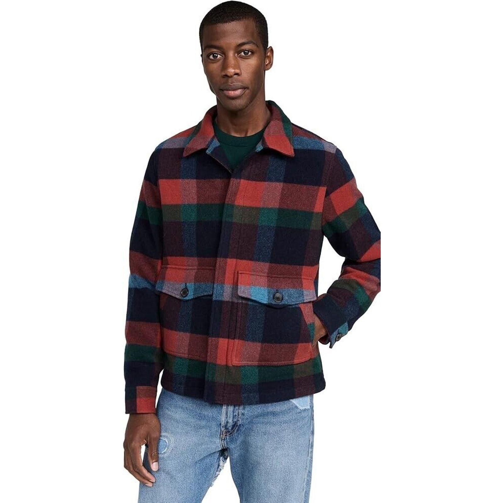 $545 Paul Smith Men’s Plaid Check shirt jacket, sz small