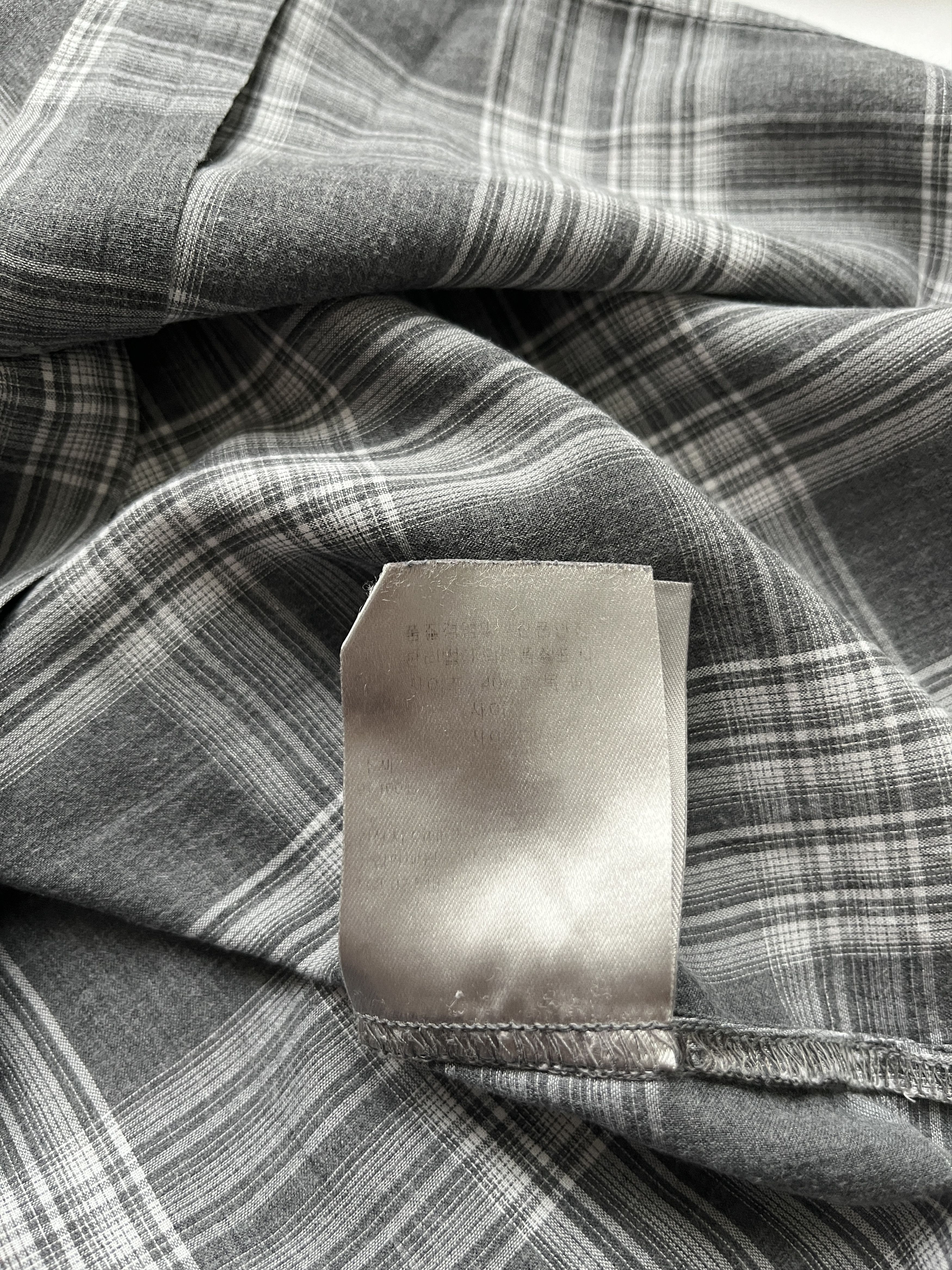 Dior ⚡️QUICK SALE⚡️Dior Gray Checked Shirt with Mao Collar Size US M / EU 48-50 / 2 - 5 Thumbnail