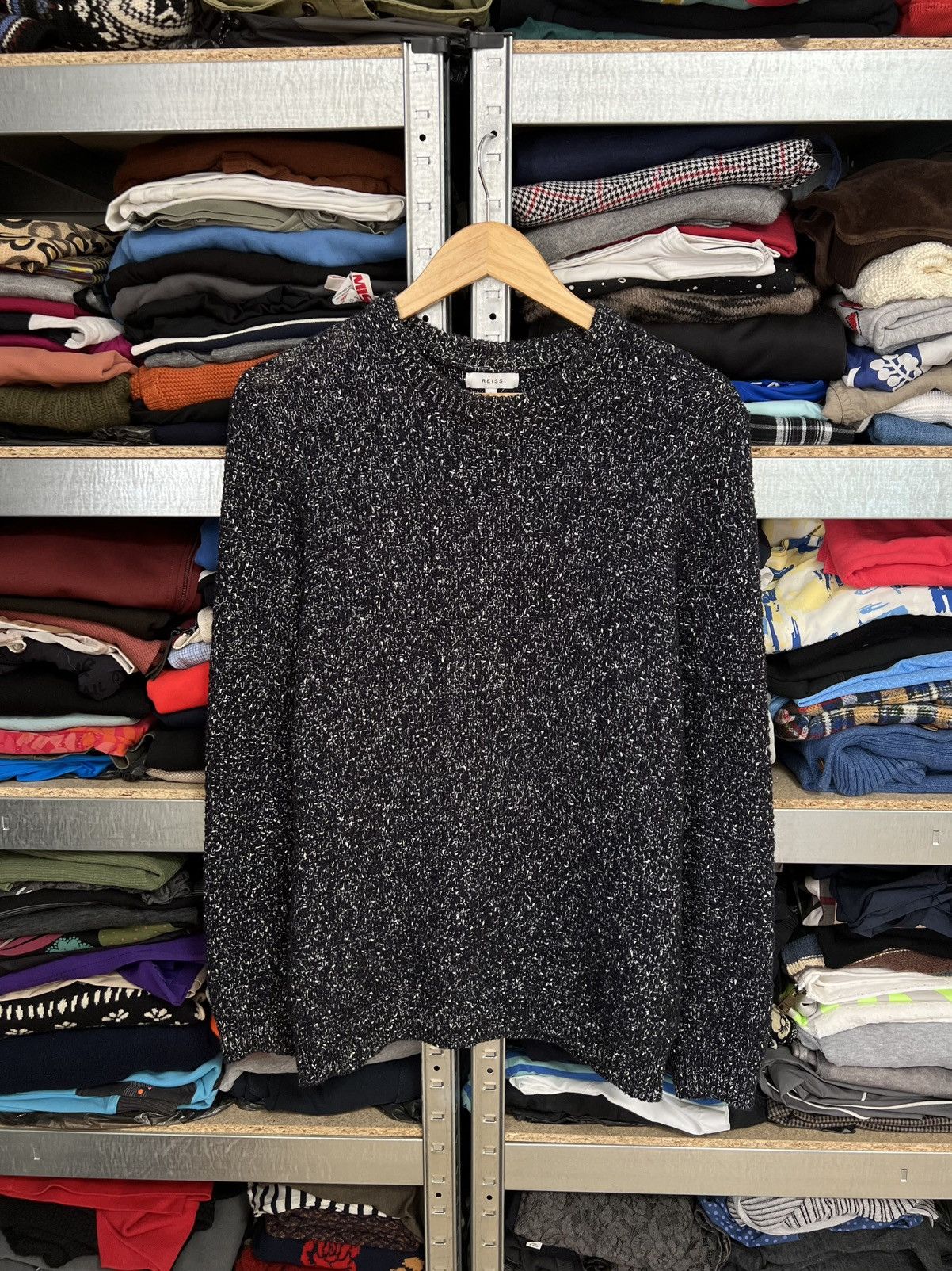 Reiss Men’s Reiss Gerry Sweater Pullover Marled Knit Cotton Size S Size US S / EU 44-46 / 1 - 1 Thumbnail