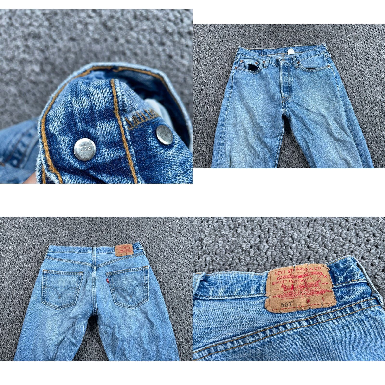 Levi's VINTAGE Levi's 501 XX Jeans Men's 32 x 31 Blue Denim Button Fly 2003 90s Classic Straight Jeans Mens Size US 32 / EU 48 - 9 Thumbnail