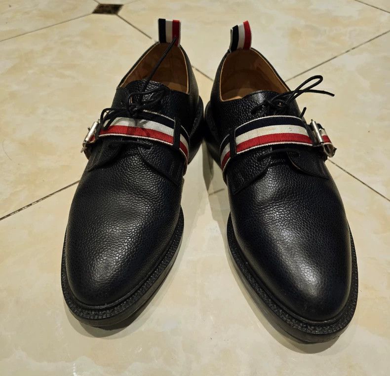 Thom Browne Thom Browne Classic three-color striped men's black leathe Size US 9 / EU 42 - 1 Thumbnail