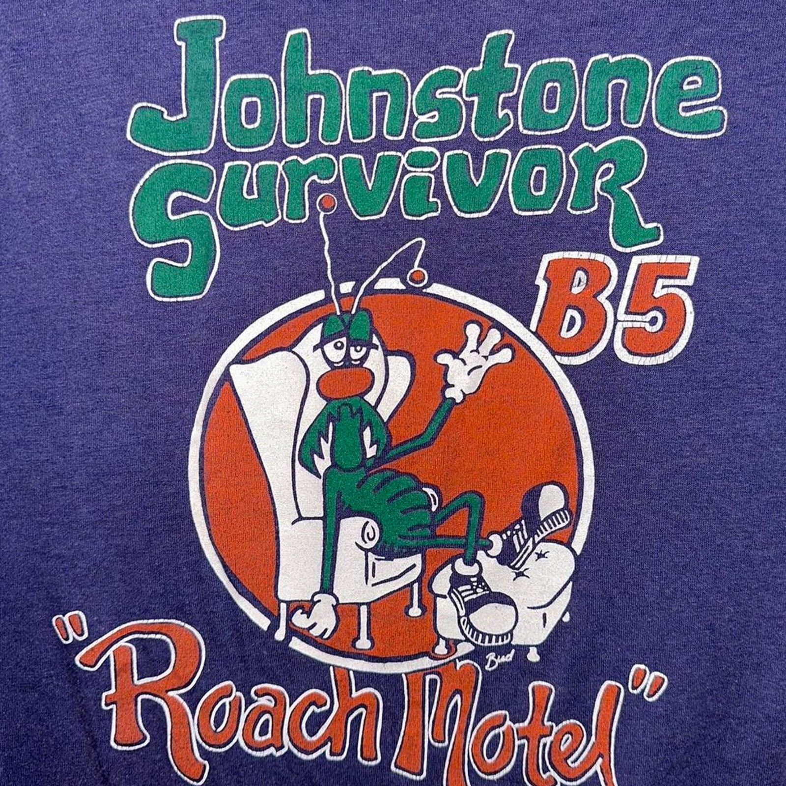 Hanes Vintage 90s Single Stitch Clemson Roach Motel T Shirt size L Size US L / EU 52-54 / 3 - 7 Thumbnail