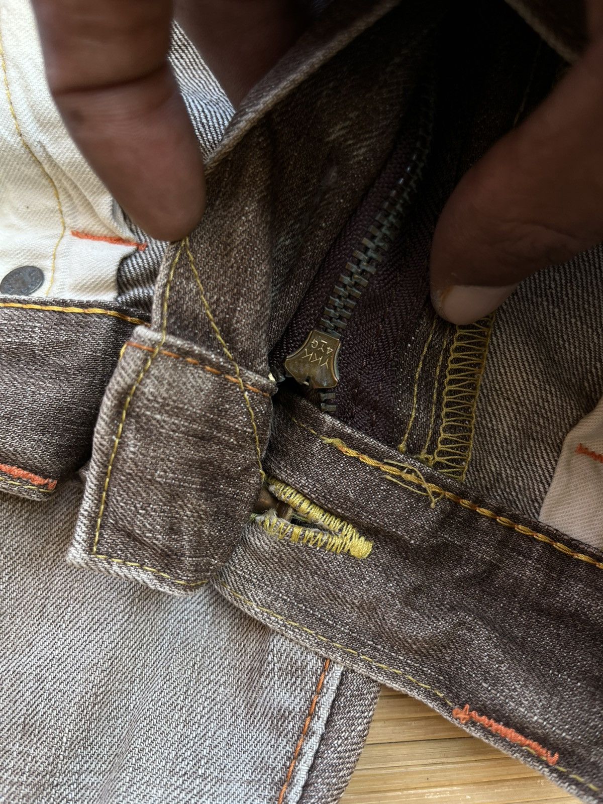 Edwin Vintage Edwin 505zx selvedge denim distress Size US 35 - 13 Thumbnail
