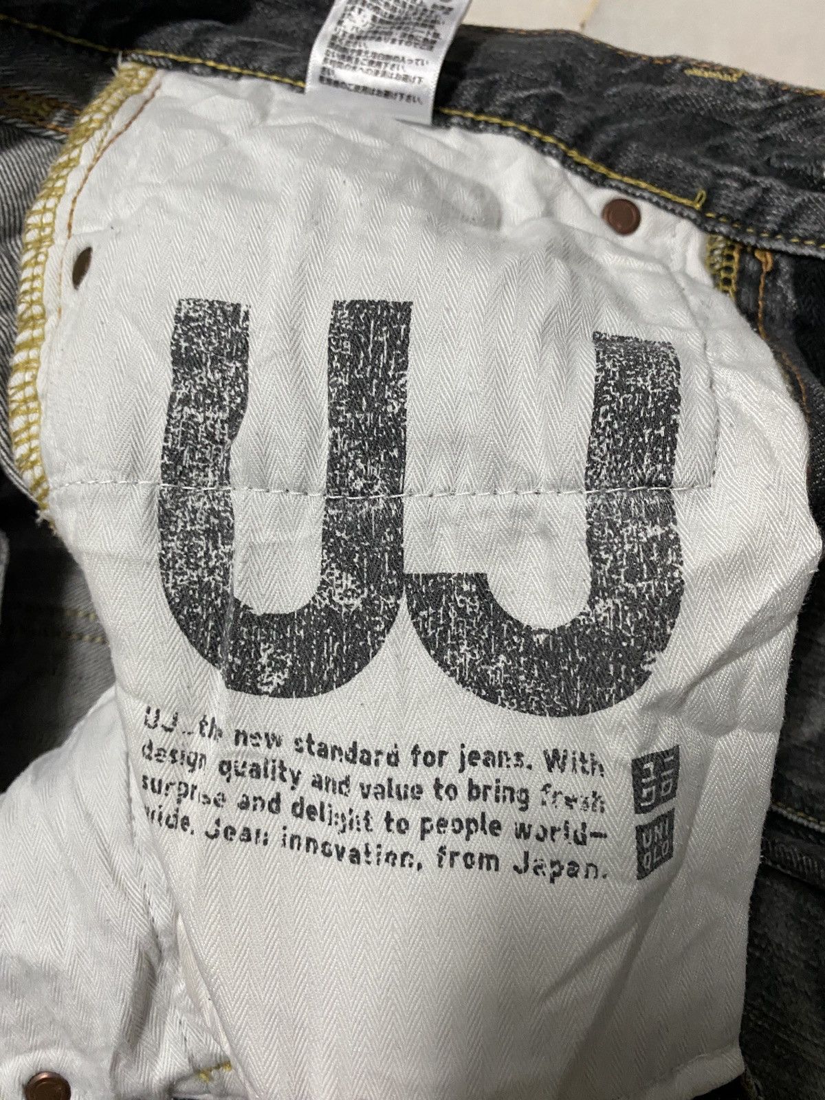 If Six Was Nine × Japanese Brand 💥Baggy 90s Uniqlo S002 Mudwash Faded Distress thrashed Jean Size US 29 - 14 Thumbnail