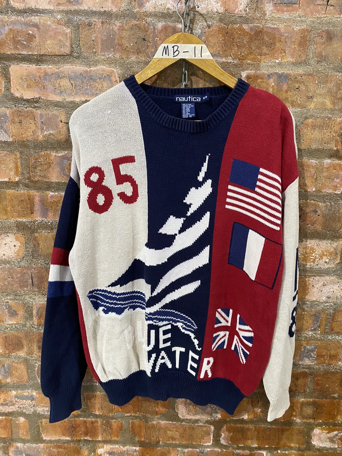 Polo Ralph Lauren Vtg 85 Blue Water sailing knitwear Nautica Size US L / EU 52-54 / 3 - 2 Thumbnail