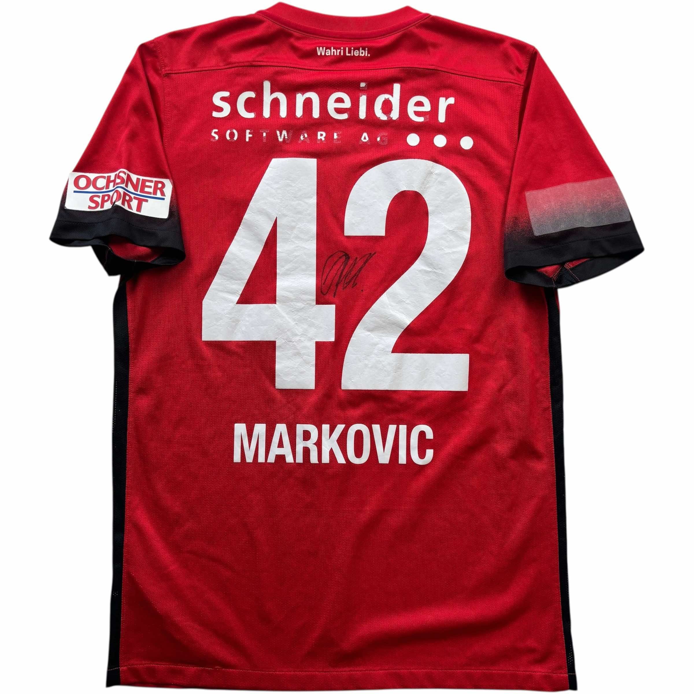 Nike SIGNED MATCH WORN FC Thun 2016 home Markovic football jersey Size US L / EU 52-54 / 3 - 1 Thumbnail