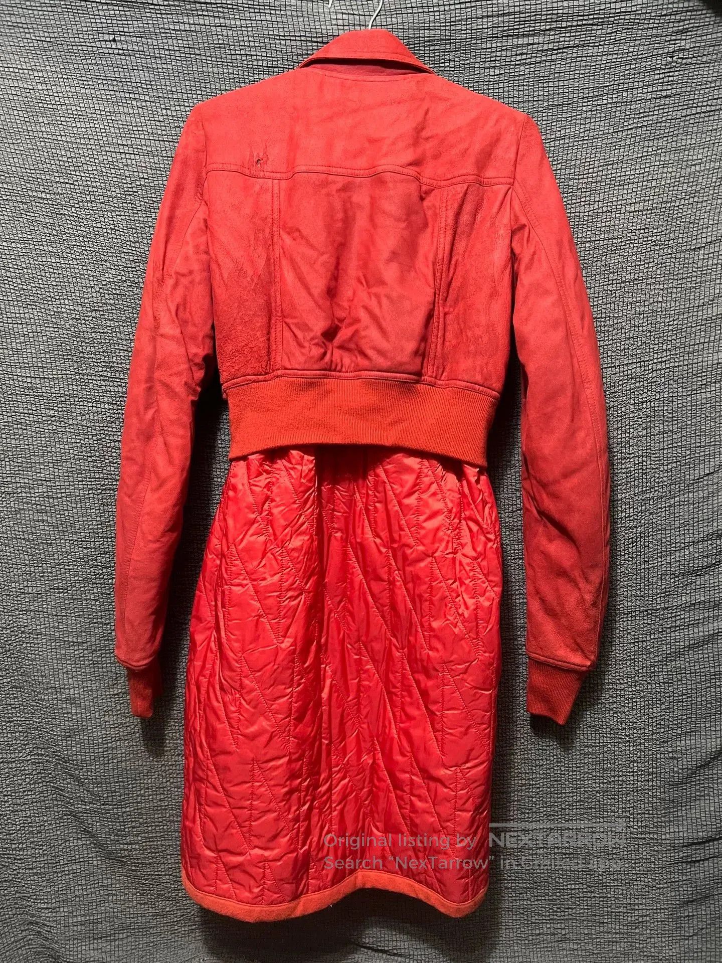 Rick Owens Rick Owens Red Lambskin Down Coat. Size US M / EU 48-50 / 2 - 2 Thumbnail