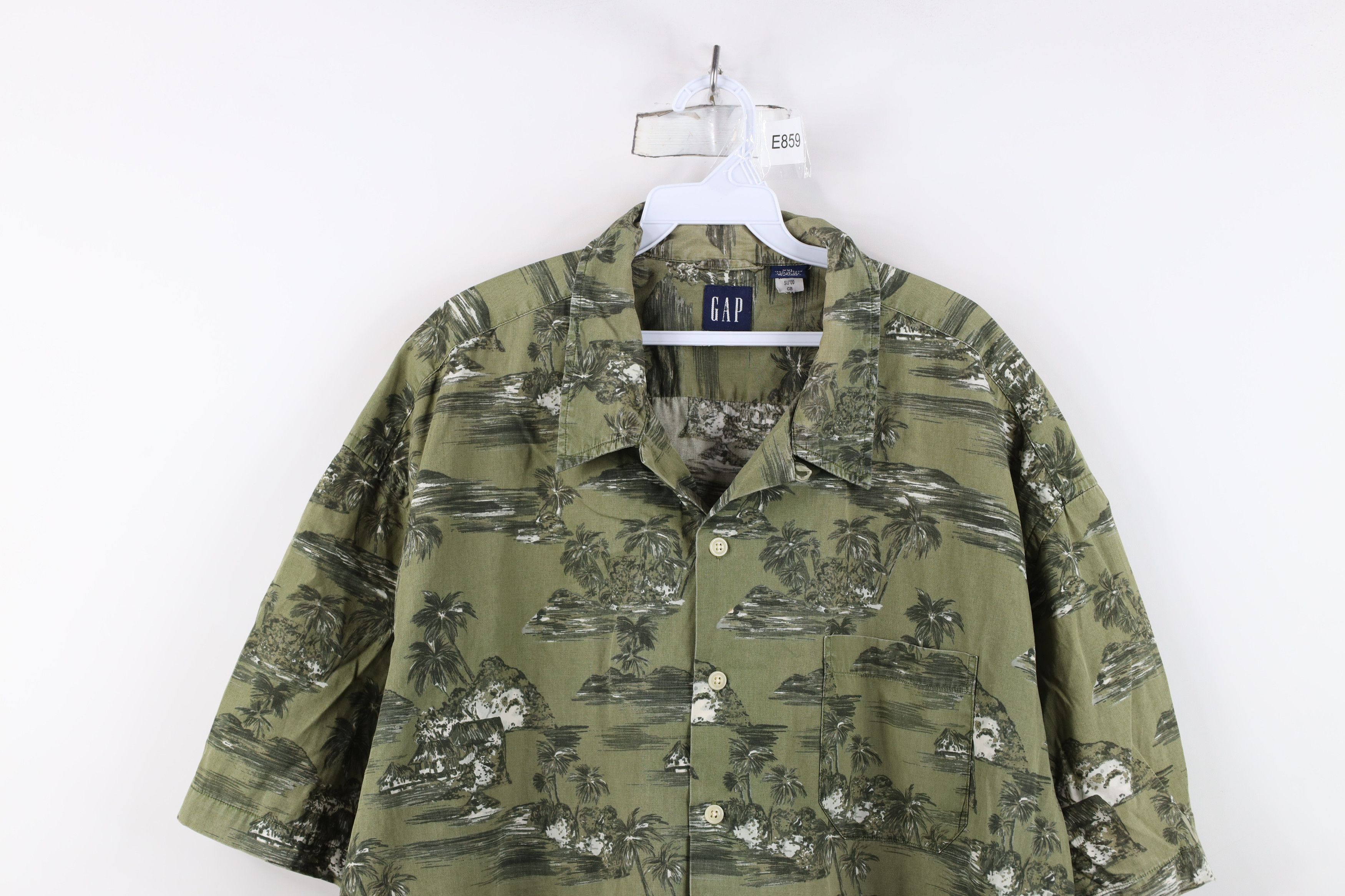 Gap Vintage Y2K 2000 Gap Collar Island Hawaiian Button Shirt Size US XXL / EU 58 / 5 - 2 Thumbnail