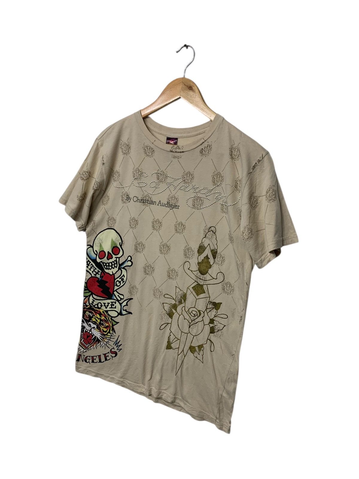 Ed Hardy Ed Hardy By Cristian Audigier Skull Fullprint T Shirt Size US M / EU 48-50 / 2 - 2 Thumbnail