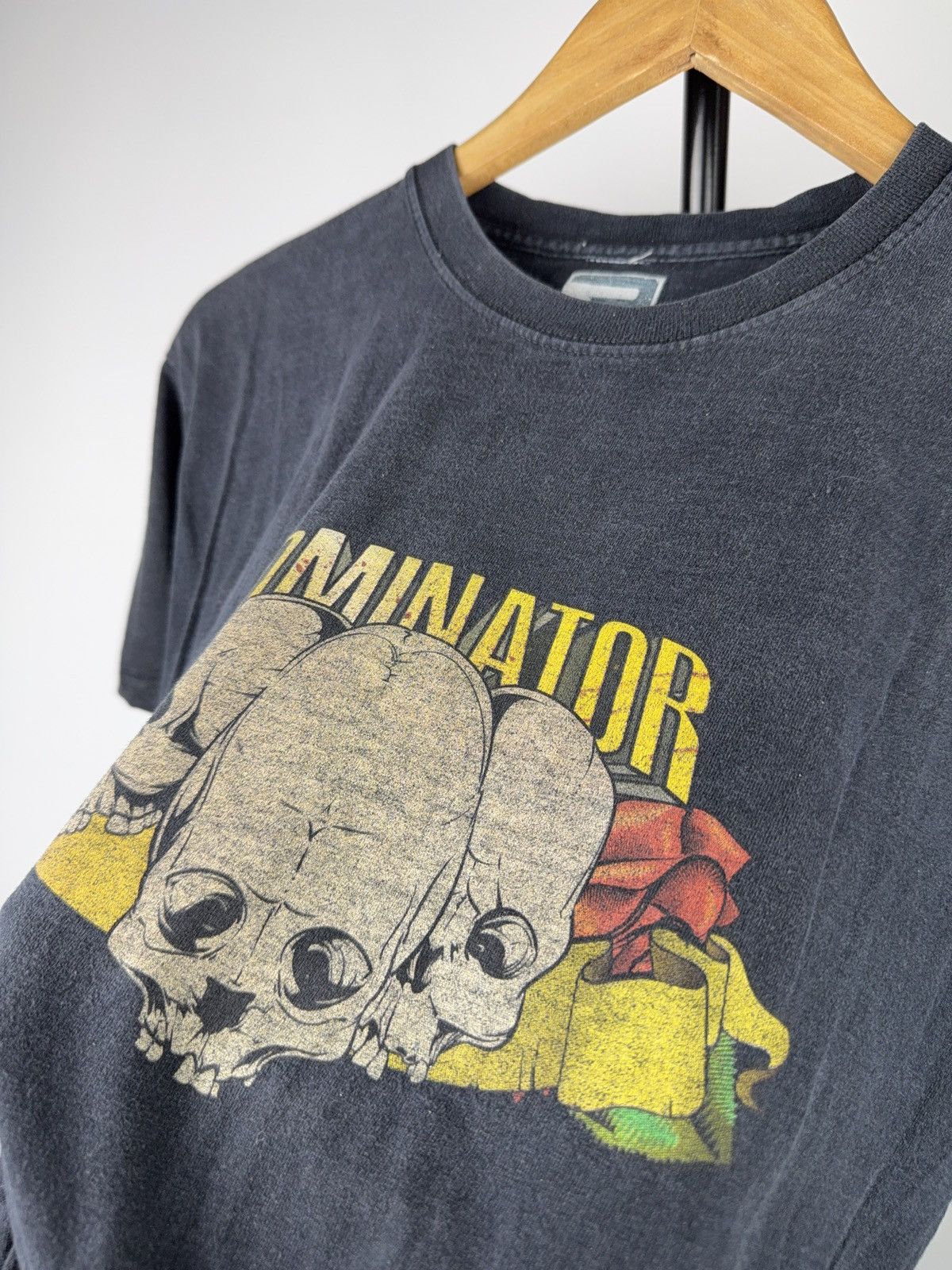 Vintage 00s Y2K Dominator Triple Skull Biker Moto Graphic T-Shirt Size US M / EU 48-50 / 2 - 5 Thumbnail