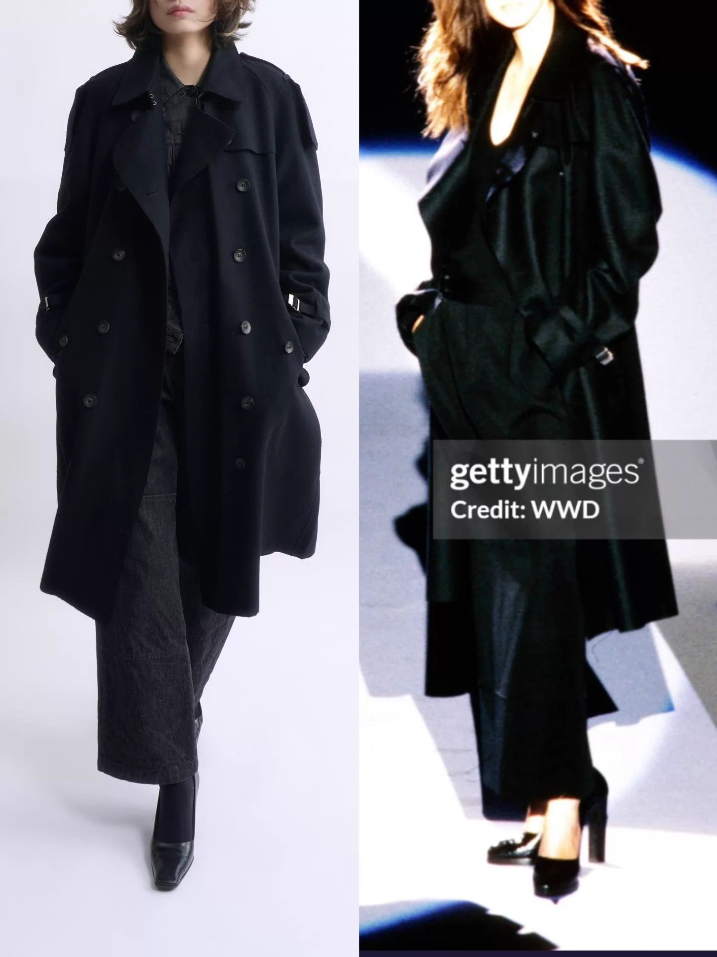 Gucci GUCCI by Tom Ford 1998AW Black Wool Double-Breasted Trench Size M / US 6-8 / IT 42-44 - 1 Thumbnail