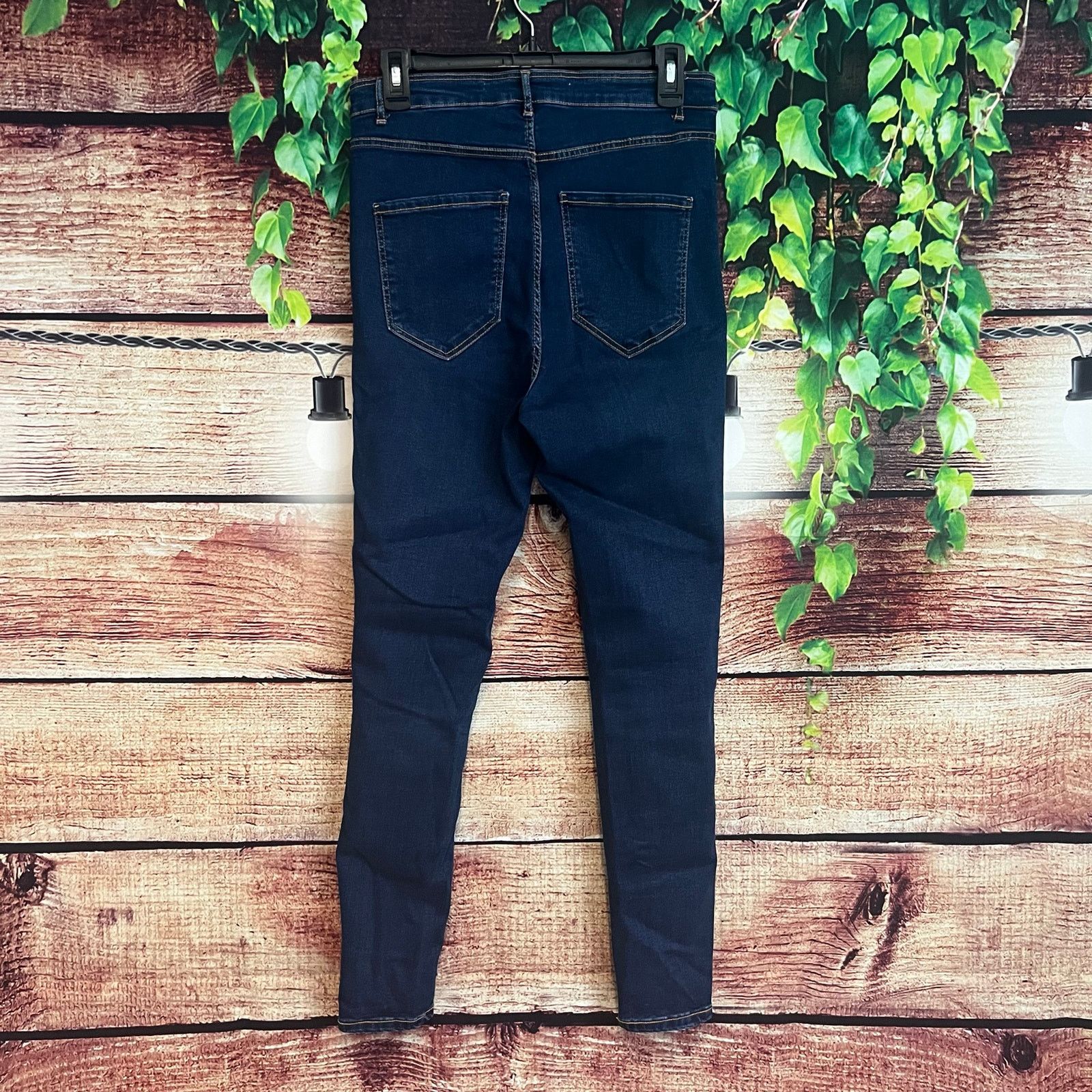 Zara Zara Trafaluc Striped High Rise Skinny Jeans 10 Blue Stretch Size 32" / US 10 / IT 46 - 4 Thumbnail