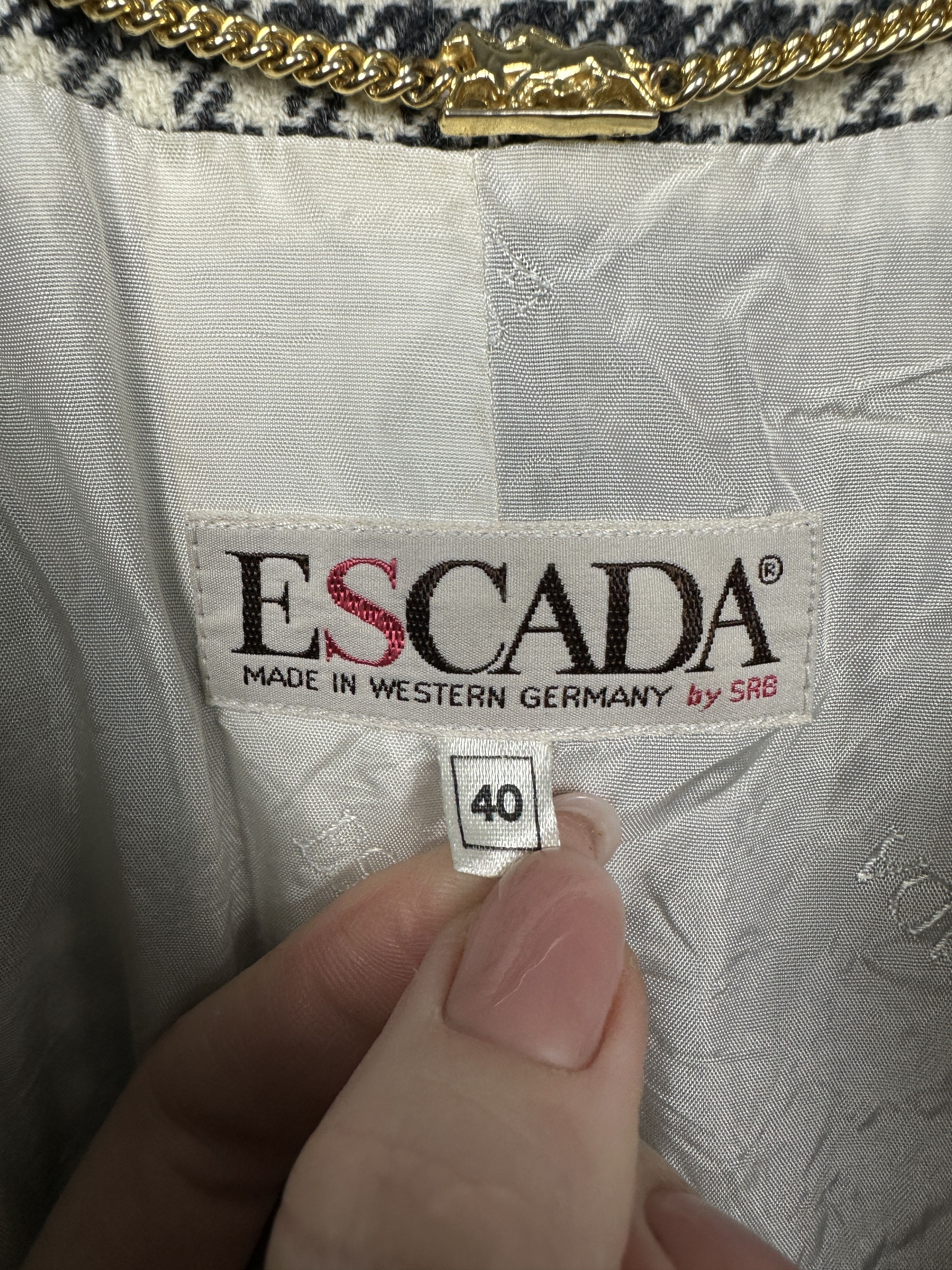 Escada Escada 80s Vintage Womens Wool Coat Jacket Size M / US 6-8 / IT 42-44 - 3 Thumbnail
