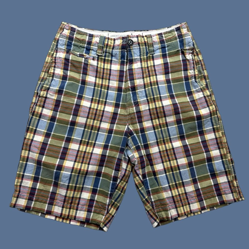 American Eagle Outfitters VINTAGE American Eagle Shorts Mens 30 Plaid Flat Front Chino Casual Y2K Mens Size US 30 / EU 46 - 1 Thumbnail