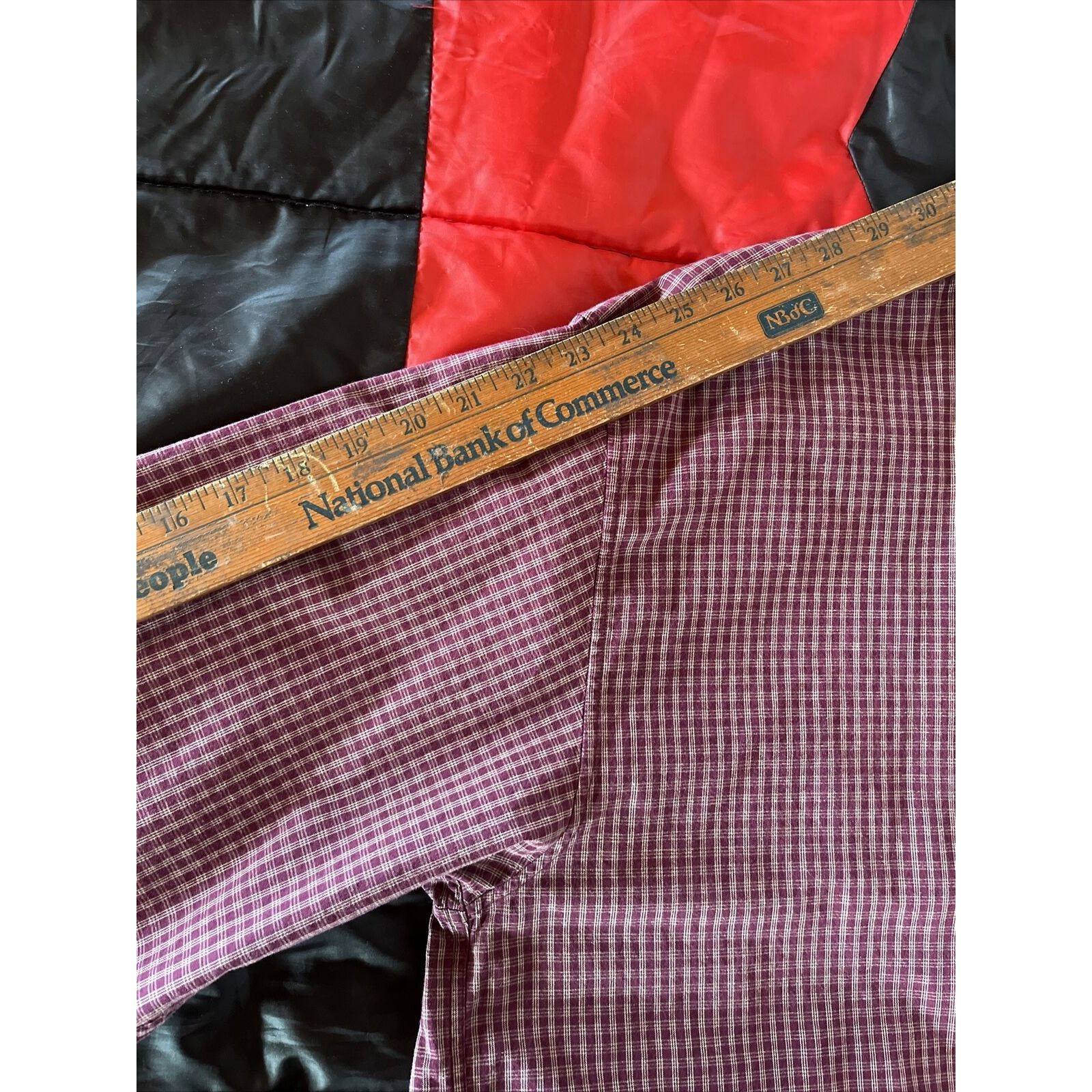 Other vesi sportswear men’s L burgundy check Montana cotton shirt Size US L / EU 52-54 / 3 - 22 Thumbnail
