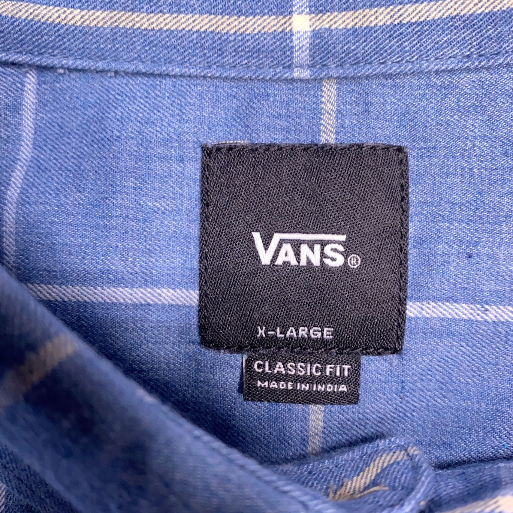 Vans Vans Shirt Mens XL Blue Plaid Button Up Size US XL / EU 56 / 4 - 5 Thumbnail