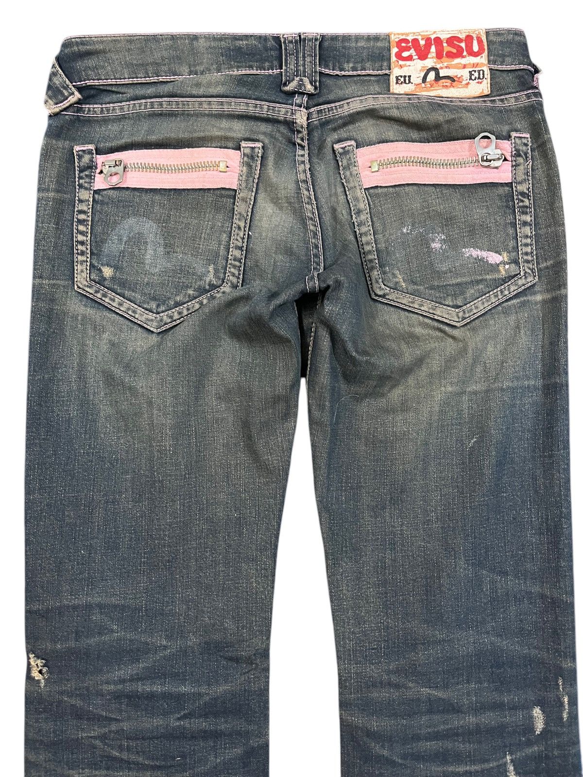 Evisu × Vintage Vintage Evisu EU.ED Distressed Mudwash Denim Size US 31 - 7 Thumbnail
