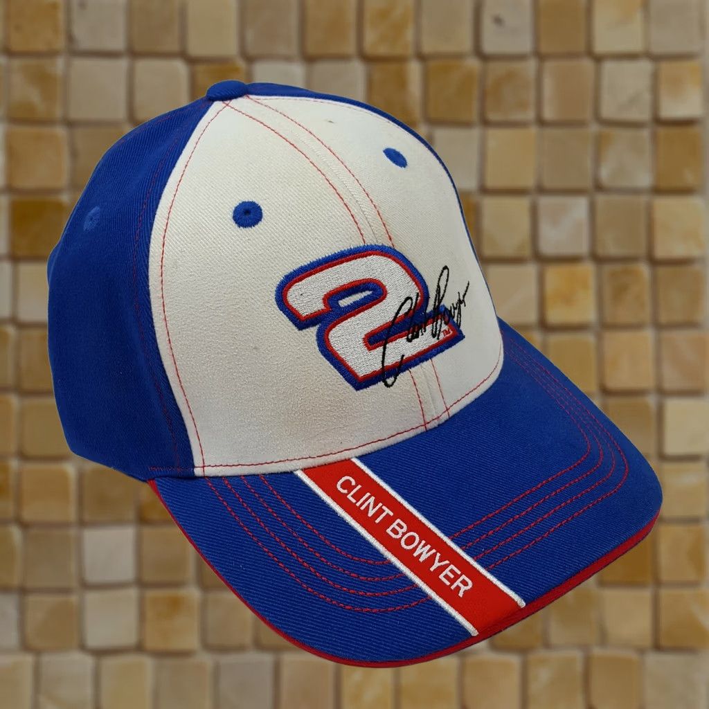 Timberland Timberland Pro Racing Clint Bowyer NASCAR Snapback Hat Baseball Cap Blue Vintage 90s Retro Embroidered Adjustable Mens Baseball Cap Size ONE SIZE - 1 Thumbnail