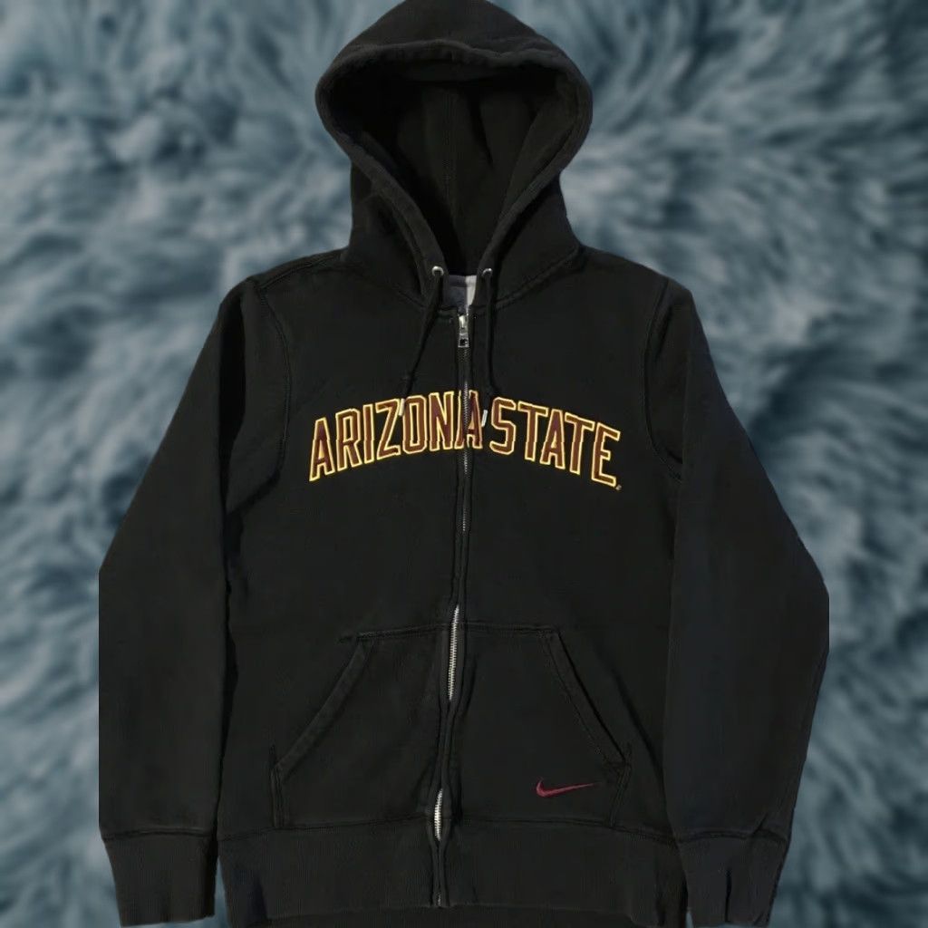 Nike VINTAGE Nike Arizona State ASU Faded Swoosh Hoodie S College Track Grunge PE Rap 90s Size US S / EU 44-46 / 1 - 1 Thumbnail