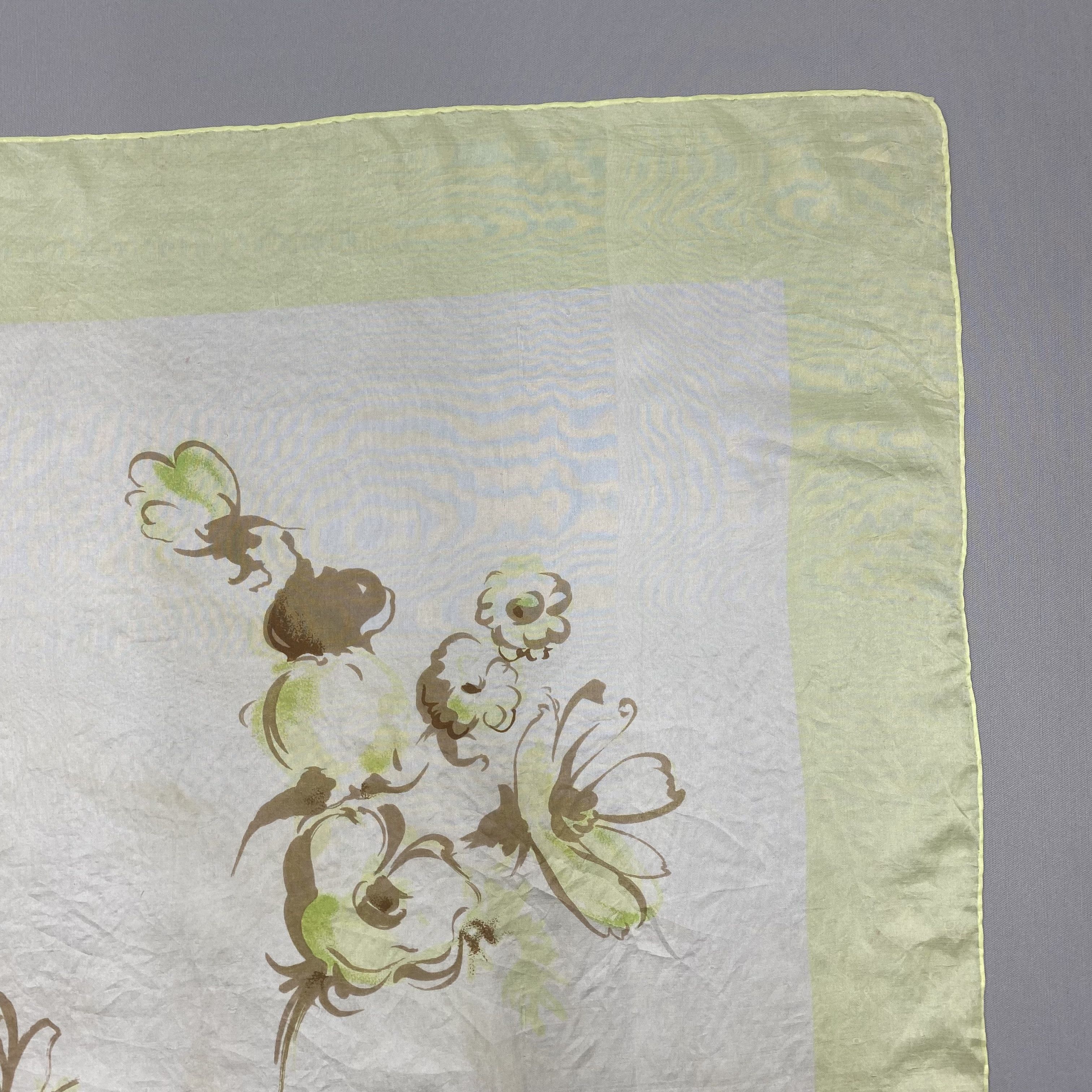 Japanese Brand Vintage Dessins Kanitz SILK Scarf Twill Stole Wraps Scarves Size ONE SIZE - 6 Thumbnail