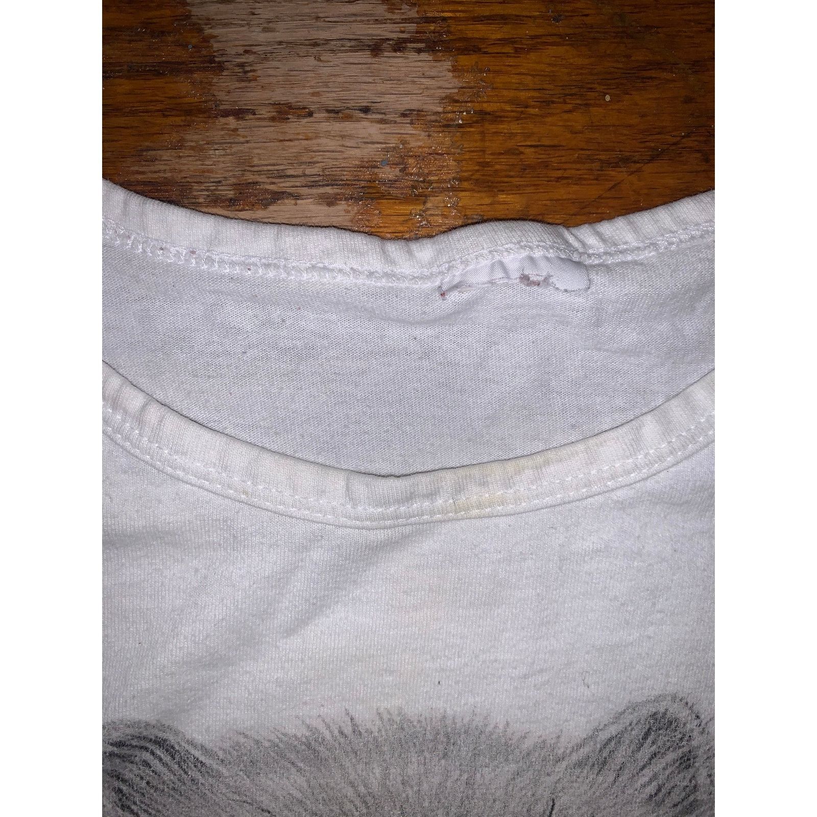 Other × Vintage Cat Rose T Shirt Dress Nightshirt Single Stitch White XL Size ONE SIZE - 6 Thumbnail