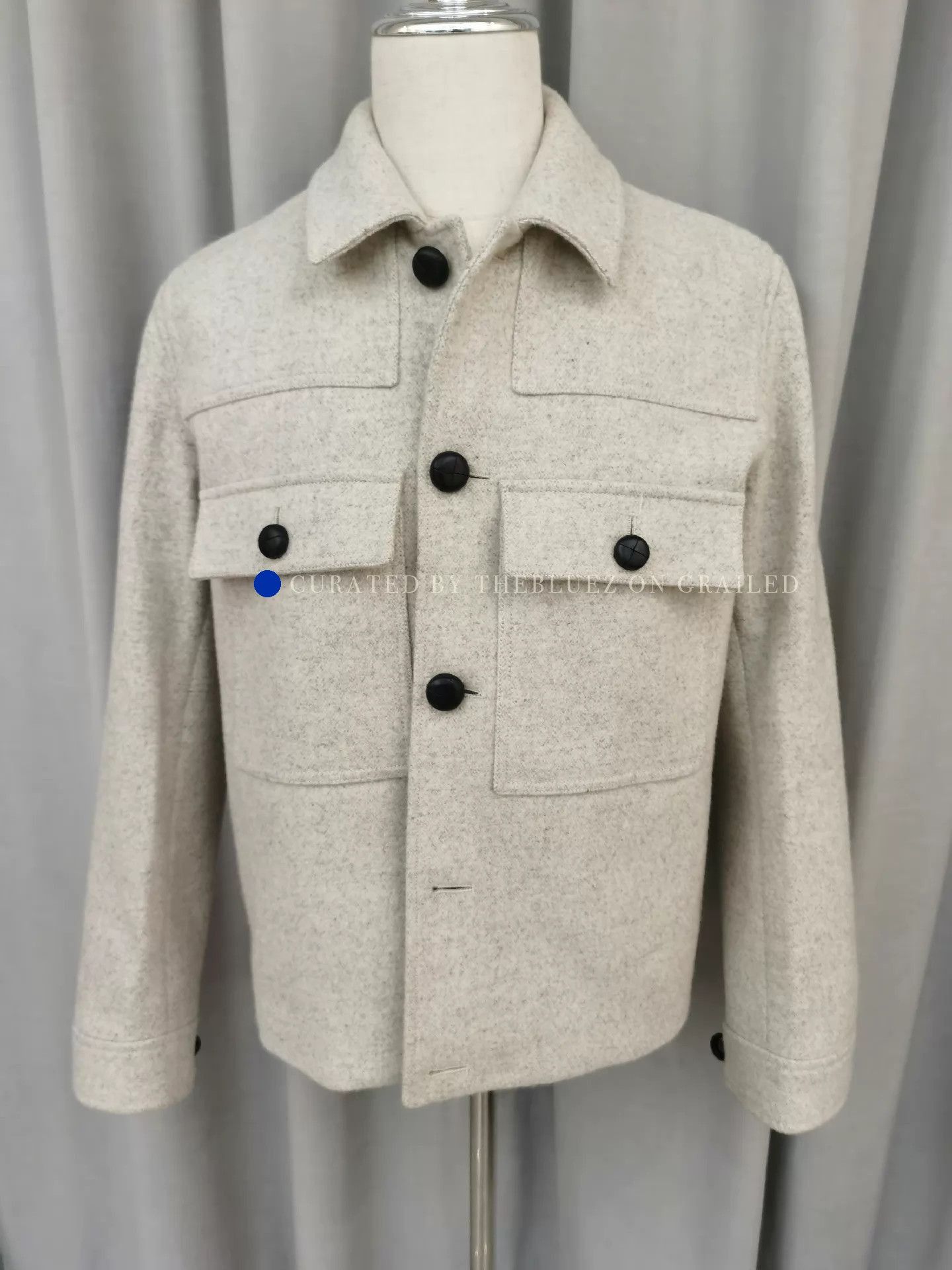 Dior Elegant White Wool Short Coat with Sheepskin Collar Size US M / EU 48-50 / 2 - 1 Thumbnail