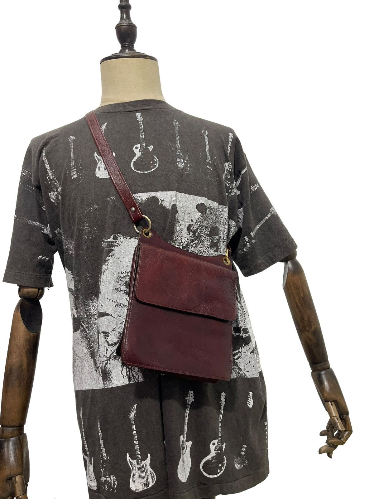 Genuine Leather Full Leather Patina Vtg Unknown Japan Bag Cross Body 1🟩 Size ONE SIZE - 2 Thumbnail