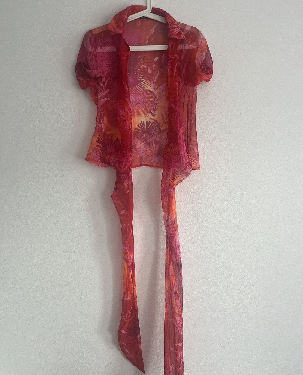 Versace Gianni Versace Couture Blouse SS 2000 Jungle Print Pink Size S / US 4 / IT 40 - 4 Thumbnail
