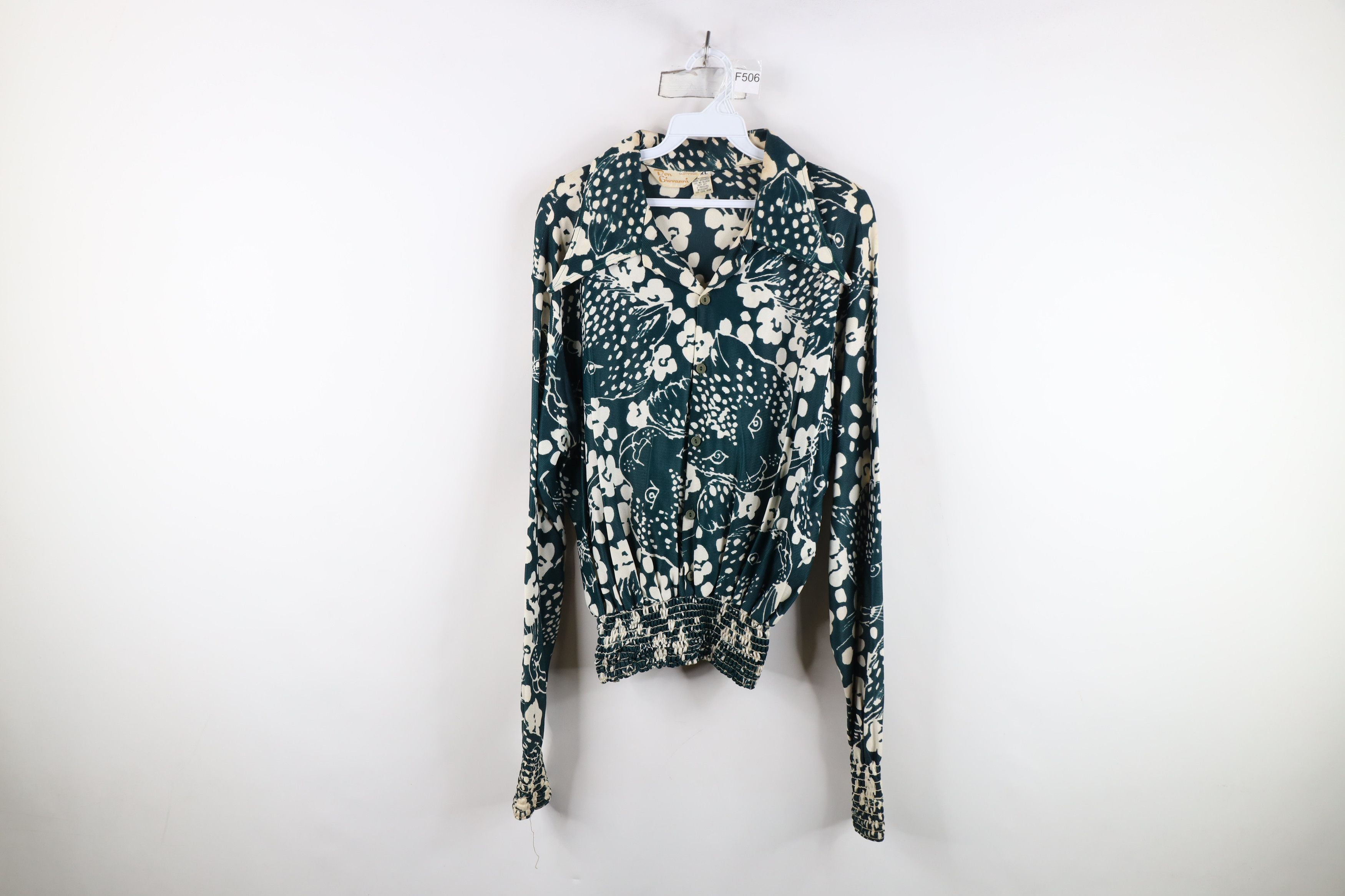 Vintage Vintage 70s Streetwear Knit Cuffed Cropped Button Shirt USA Size XL / US 12-14 / IT 48-50 - 1 Thumbnail