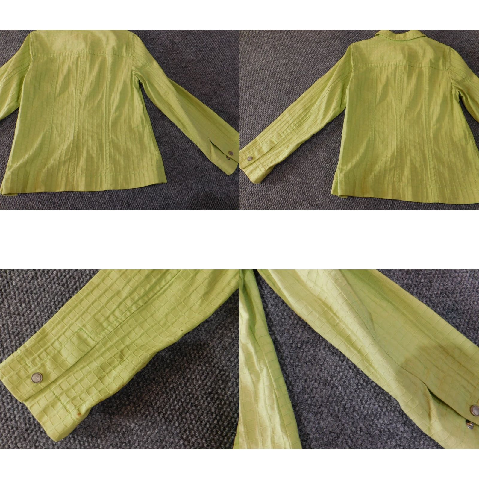 Coldwater Creek Coldwater Creek Jacket Women 10 Green Long Sleeve Button Snap Collared Cotton Casual Modern Basics Size L / US 10 / IT 46 - 9 Thumbnail