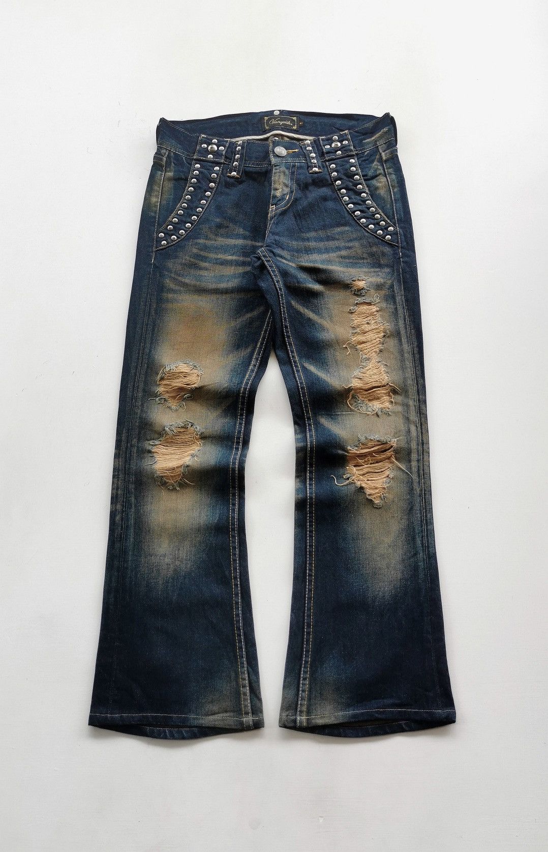 Vanquish Vanquish Mudwash Bootcut Distressed Jeans Size US 30 / EU 46 - 1 Thumbnail
