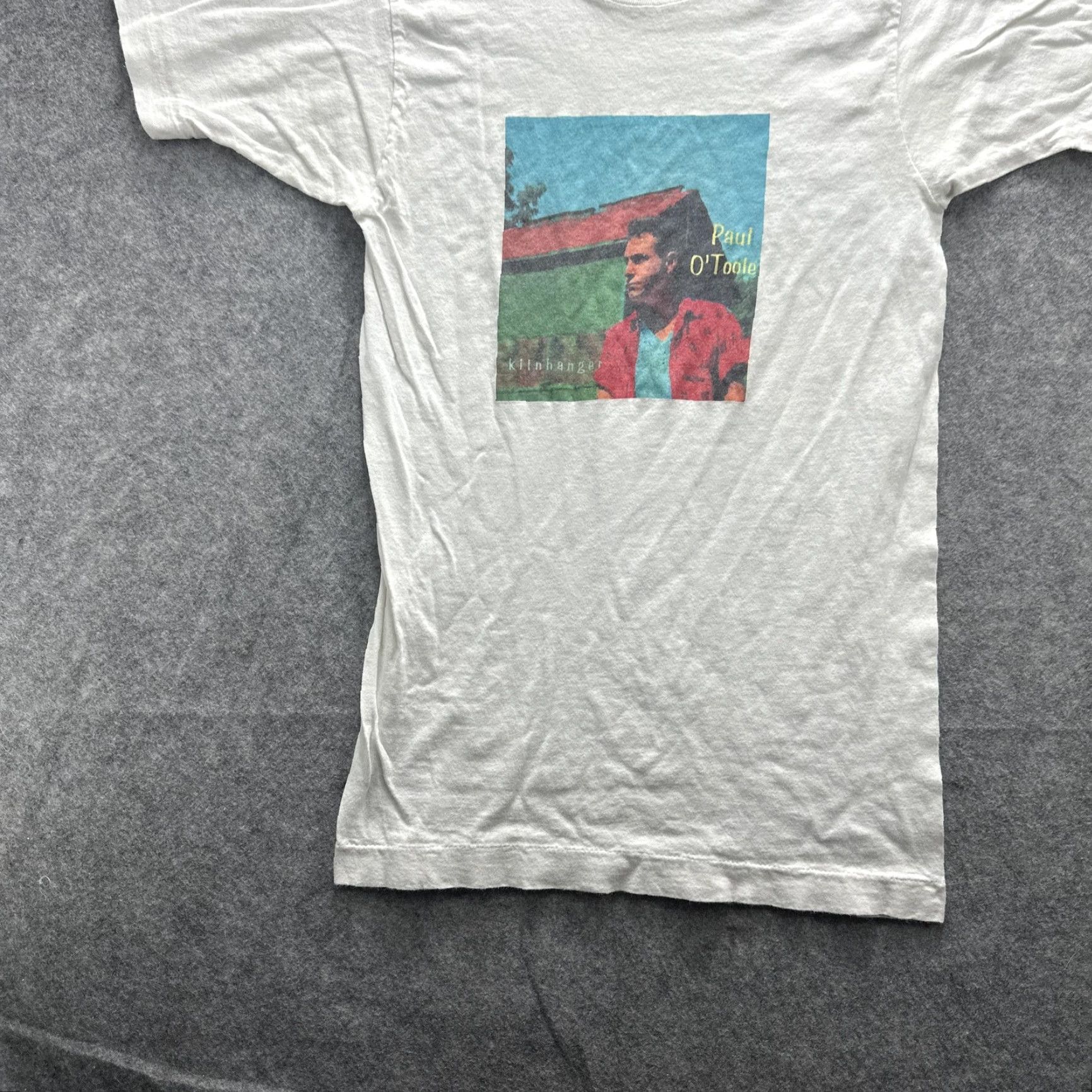 Vintage Paul O'Toole Shirt Mens Small White Graphic Tee Kilnhanger Indie Band Music Size US S / EU 44-46 / 1 - 4 Thumbnail