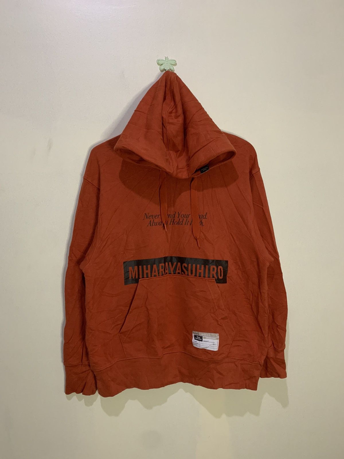 image of Hoodie Miharayasuhiro Good Inspiration in Orange, Men's (Size Medium)