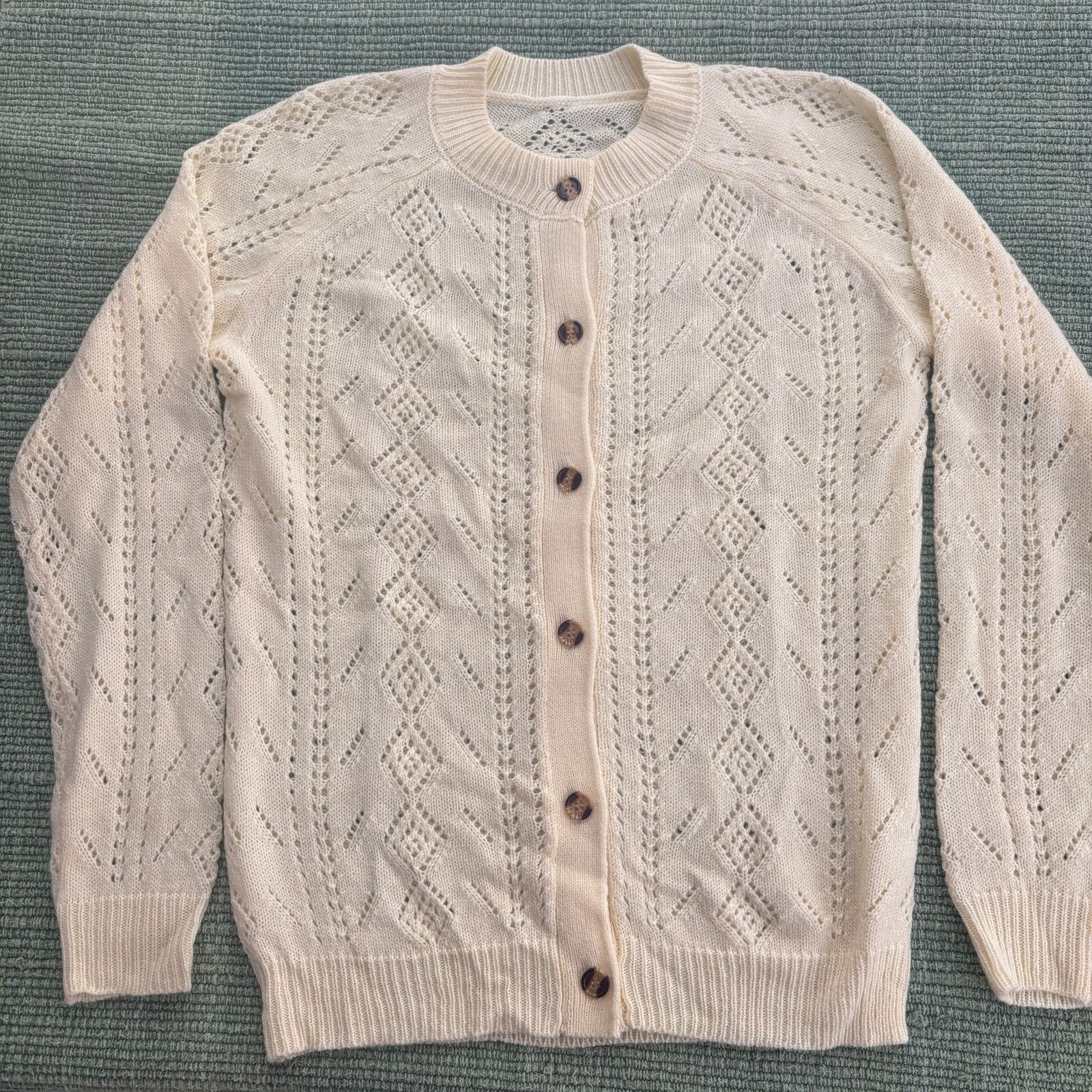 Vintage Vintage womens soft acrylic button up cardigan knit sweater Size L / US 10 / IT 46 - 1 Thumbnail