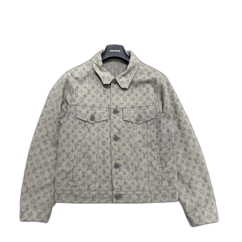 Louis Vuitton Louis Vuitton Gray Monogram Denim Jacket -2505 Size US M / EU 48-50 / 2 - 1 Thumbnail