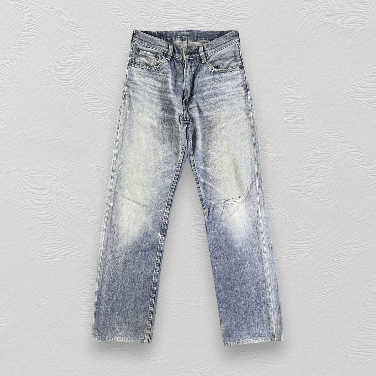 image of Distressed Denim x Levis Vintage Levis 502 Jeans Medium Wash Denim Kj3151 in Blue, Men's (Size 28)
