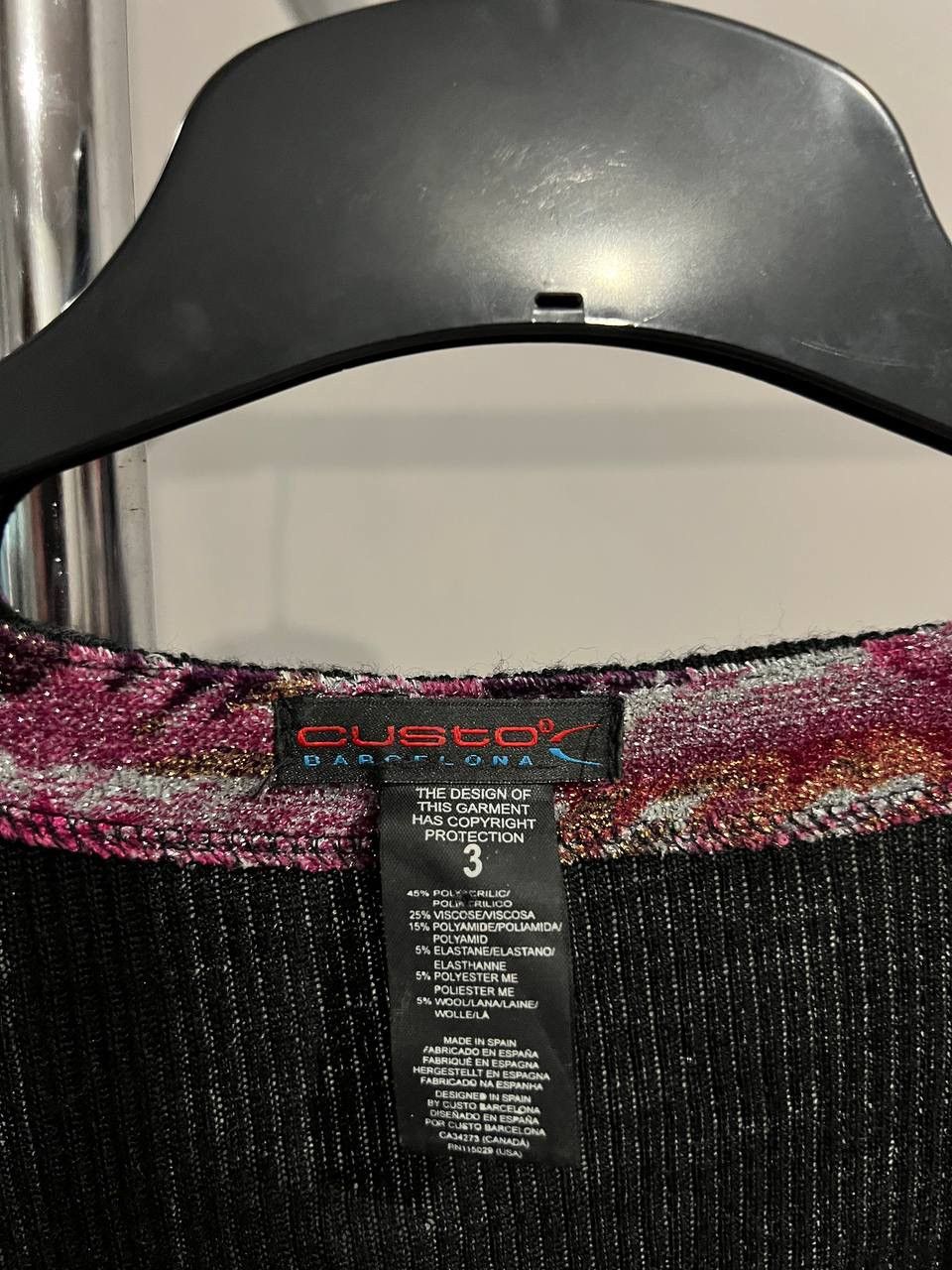 Custo Barcelona CUSTO BARCELONA DESIGNER PRINT ELEMENTS V NECK DRESS SIZE 3 Size S / US 4 / IT 40 - 7 Thumbnail