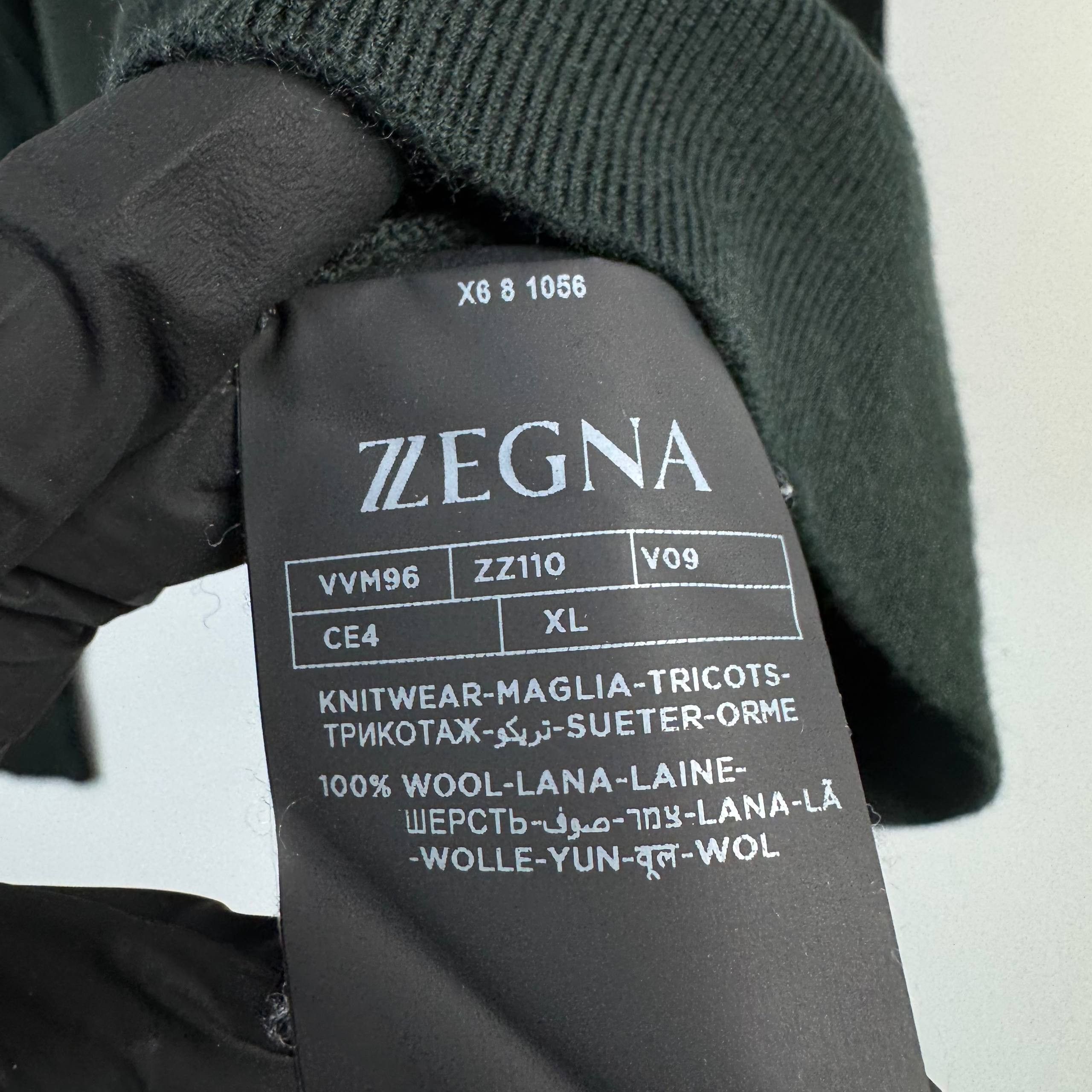 Z Zegna Zegna Wool Crew Neck Sweater Dark Green Mens Size XL Size US XL / EU 56 / 4 - 5 Thumbnail