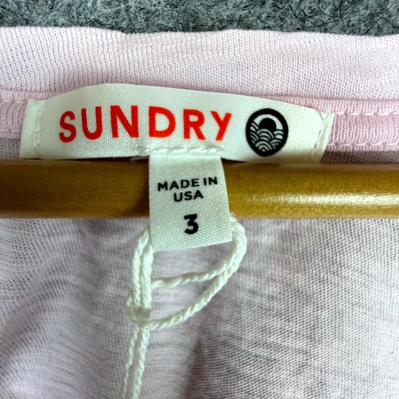 Sundry Sundry Blouse 3 Pink Ruched Sleeve High Low Burnout Girly Size S / US 4 / IT 40 - 3 Thumbnail