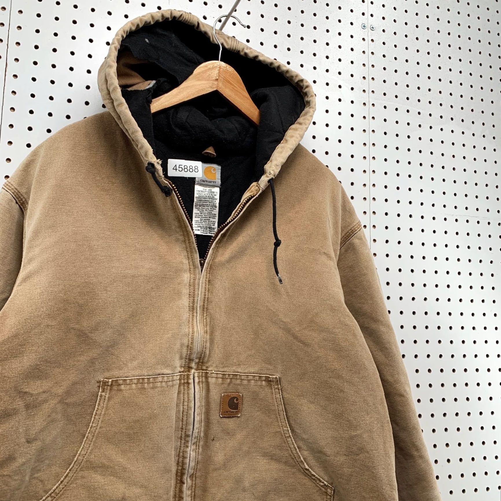Carhartt VINTAGE Carhartt Jacket Mens XL Brown J130 Distressed Canvas Up Workwear Hooded Size US XL / EU 56 / 4 - 3 Thumbnail