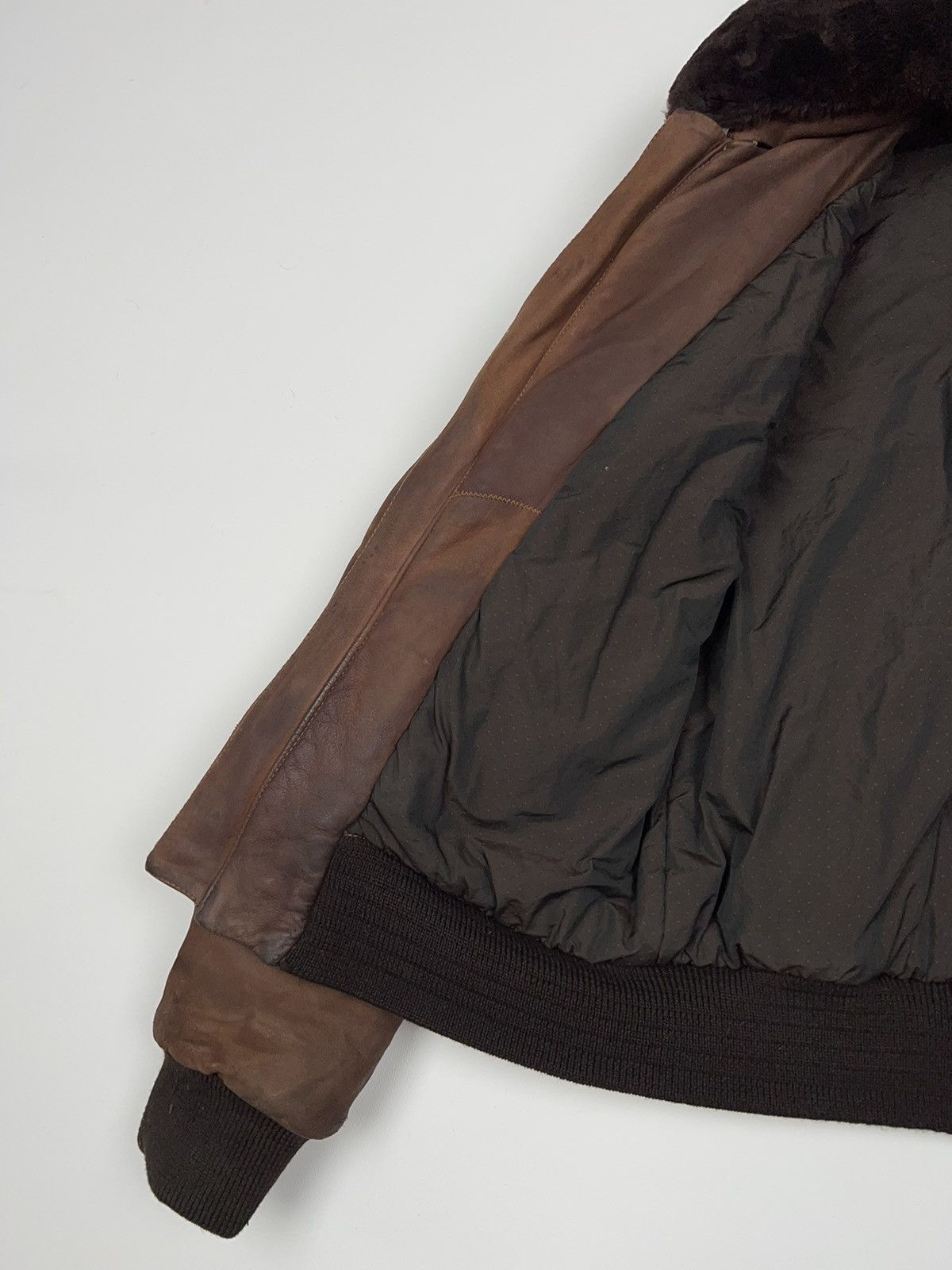 Pal Zileri Pal Zileri Lab Leather Hooded Bomber Jacket Aviator Fly Size US M / EU 48-50 / 2 - 15 Thumbnail