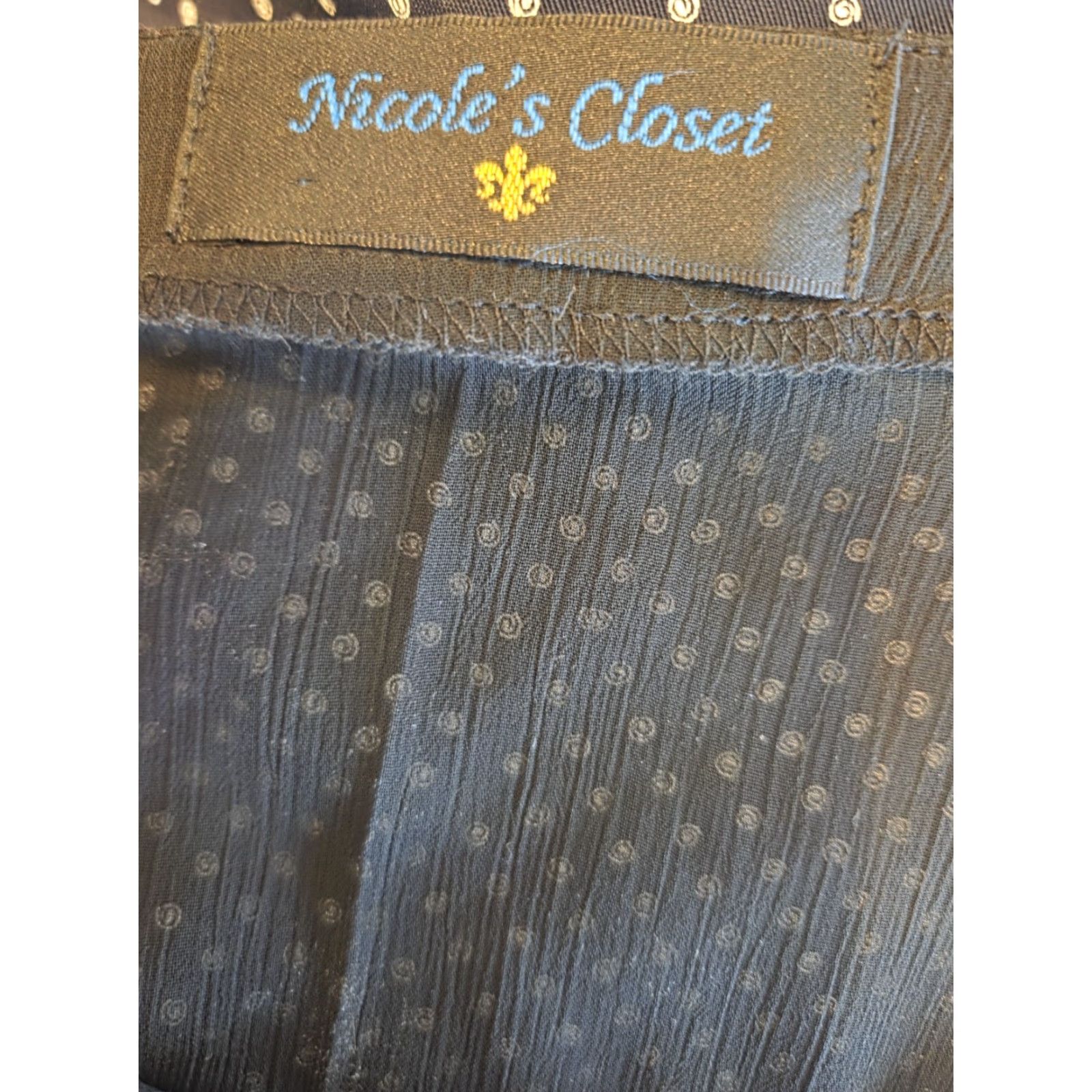 Vintage Nicole's Closet Black Embroidered Beaded Trim Sheer Tunic Top 3X Womens Blouse Hippie Boho Shirt Casual Party/Cocktail Size XXL / US 16-18 / IT 52-54 - 7 Thumbnail