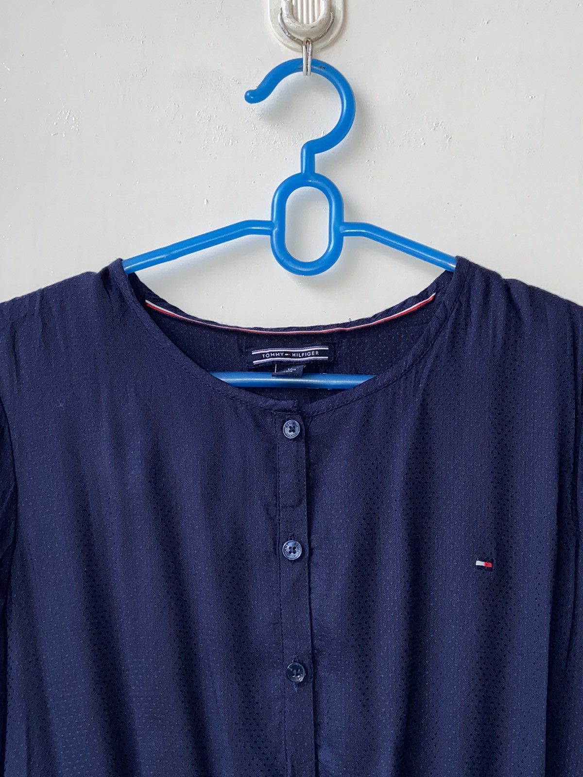 Tommy Hilfiger TOMMY HILFIGER Navy Midi Dress Size S / US 4 / IT 40 - 19 Thumbnail