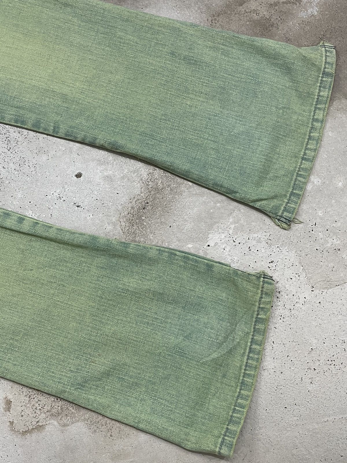Designer × Marithe + Francois Girbaud Girbaud Green Rust Crazy Wash Flare Denim Size US 28 / EU 44 - 18 Thumbnail
